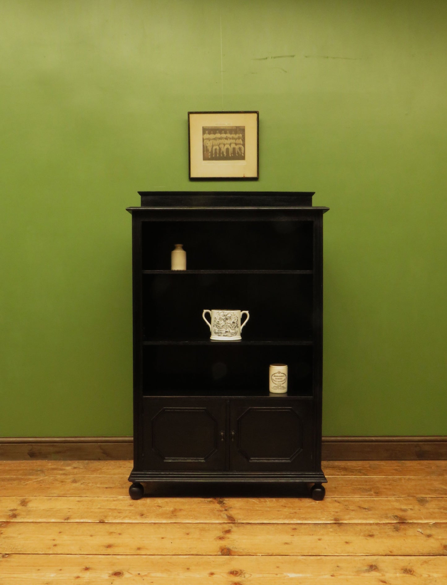 Ebonised Oak Book Shelves