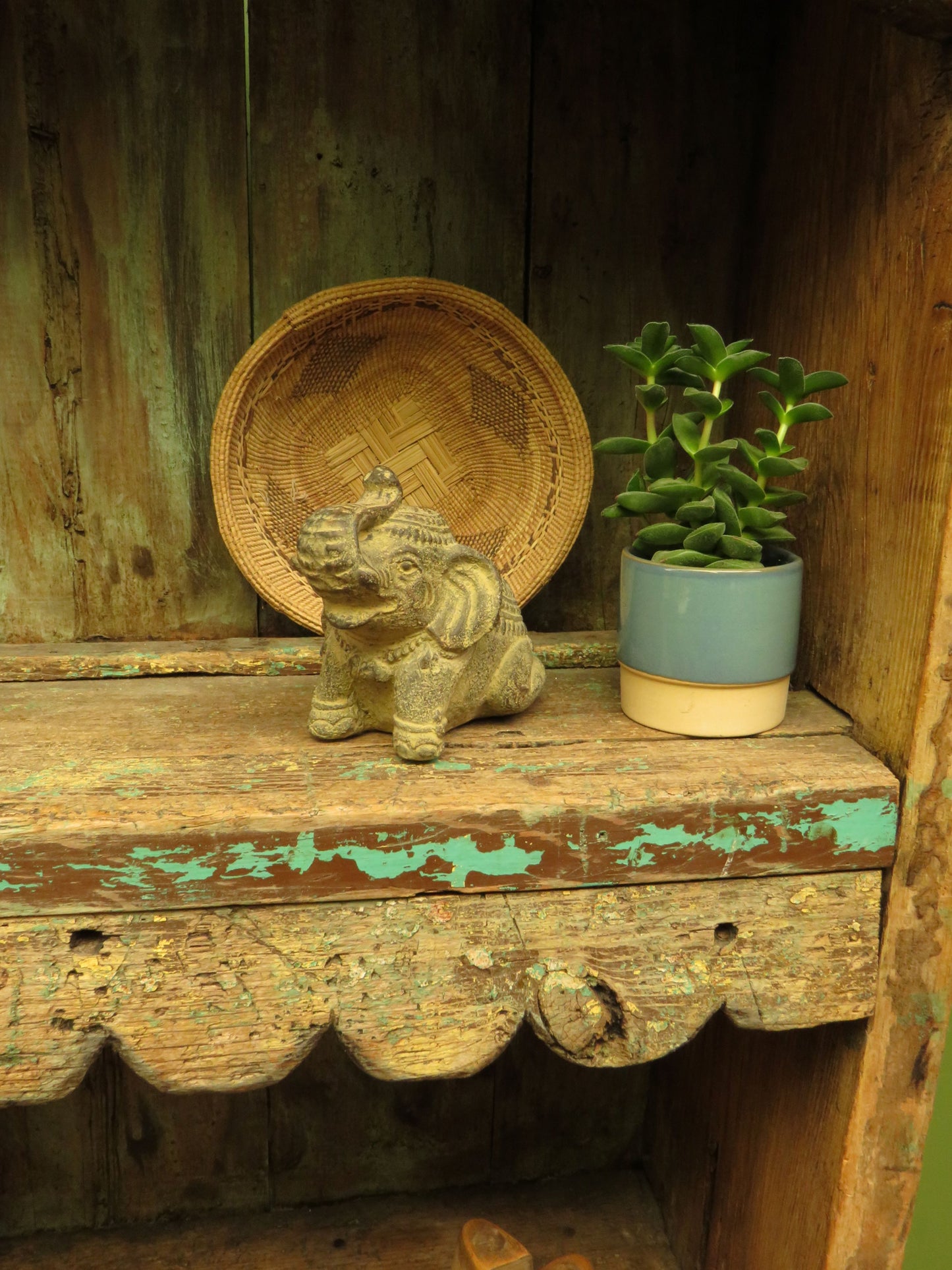 Old Rustic French Gardening Potting Shed Shop Display Hutch