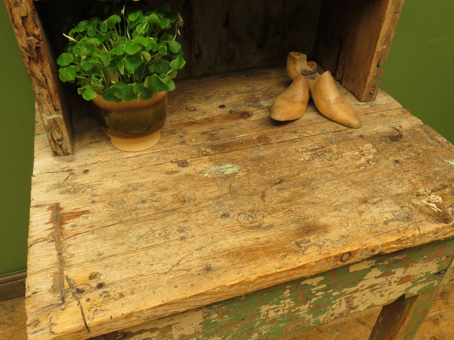 Old Rustic French Gardening Potting Shed Shop Display Hutch