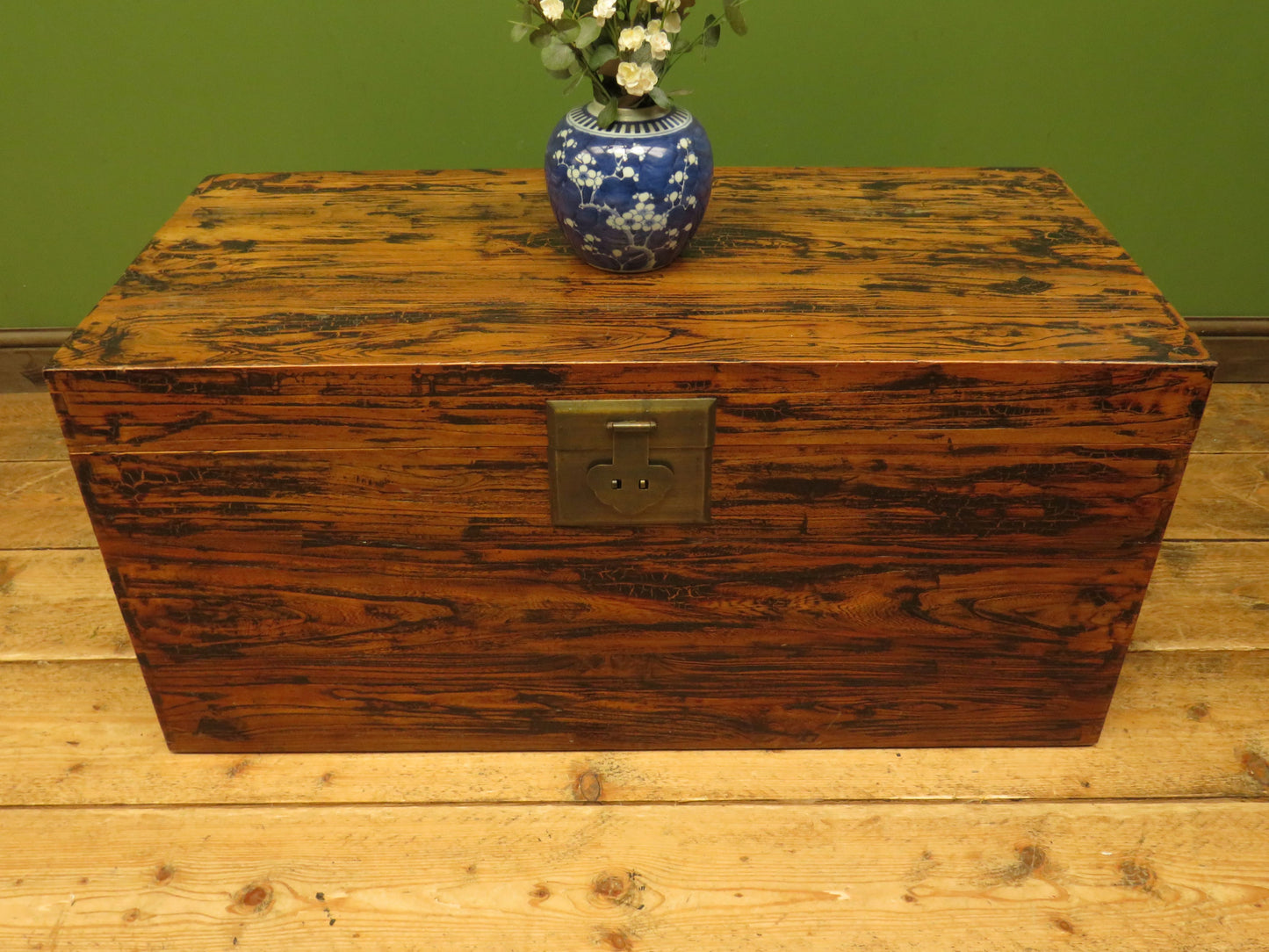 Large Oriental Elm Blanket Chest