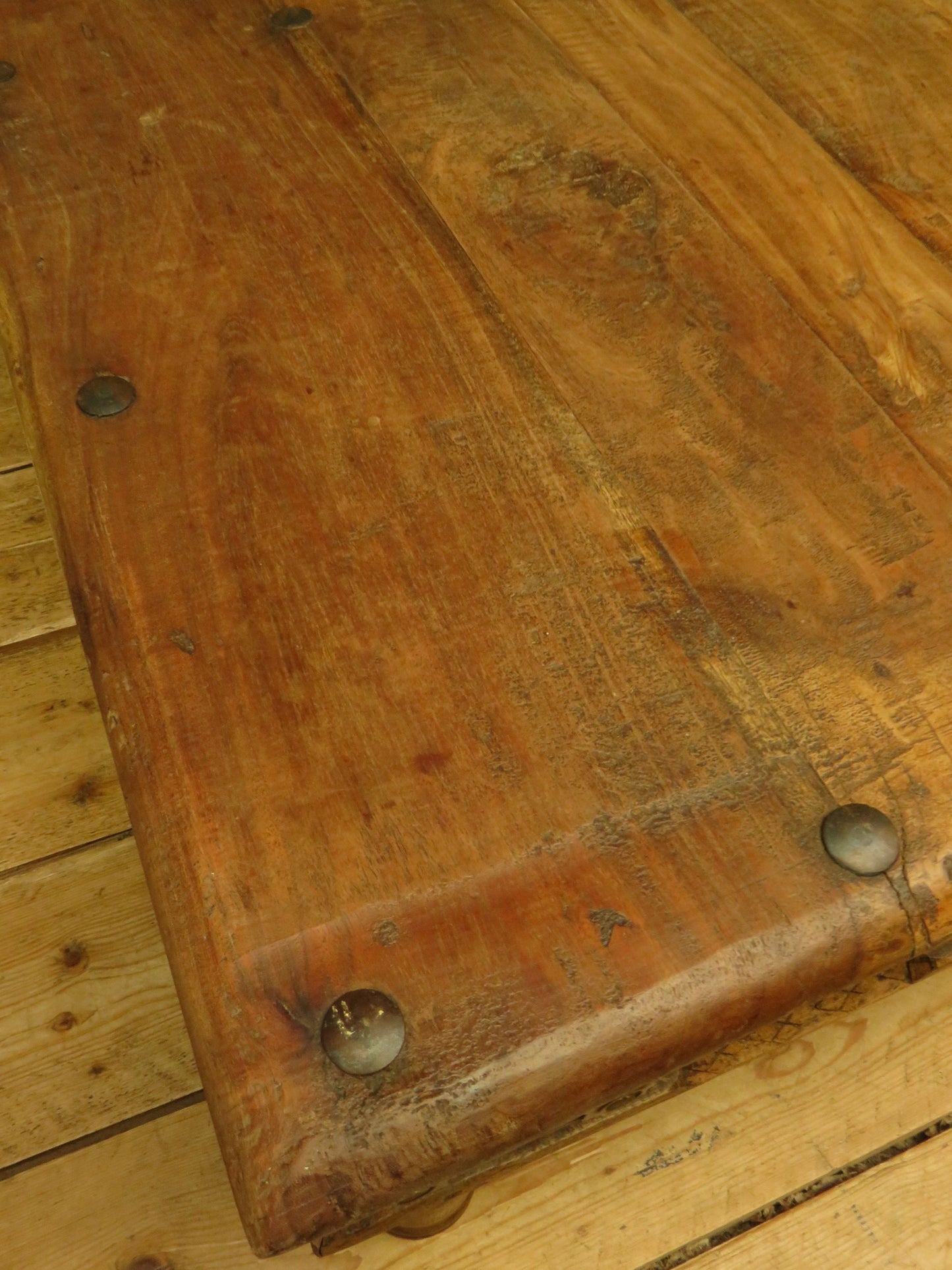 Indian Coffee Table with wrought metal detailing