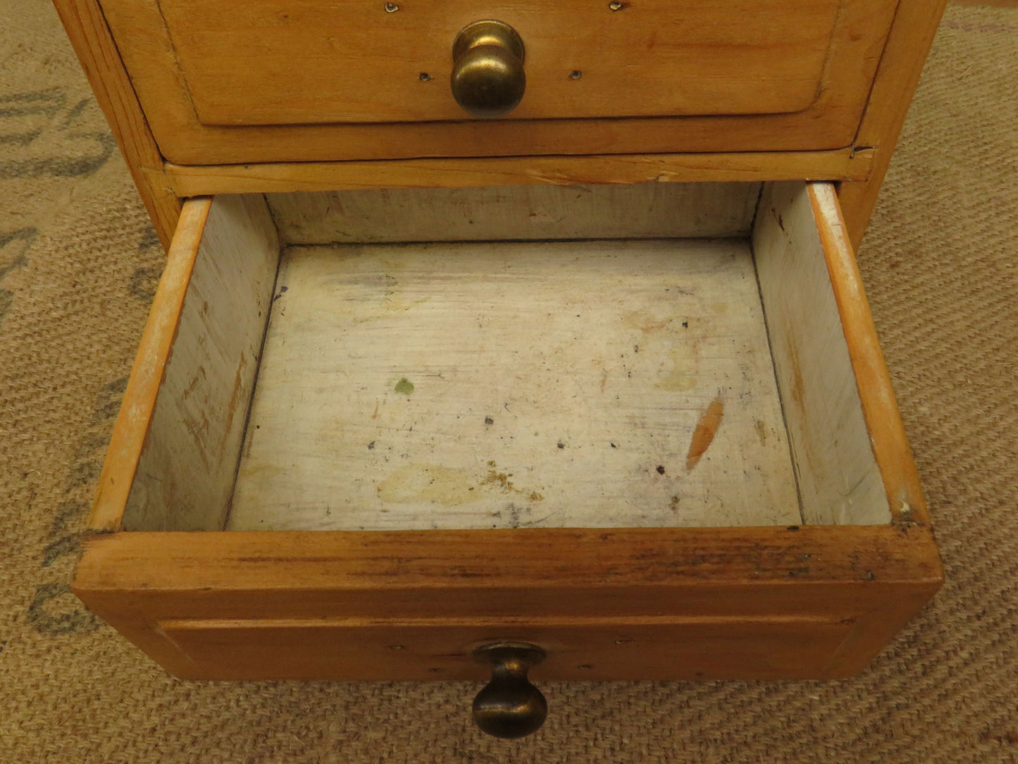 Antique Table-top Pine Keepsake Chest