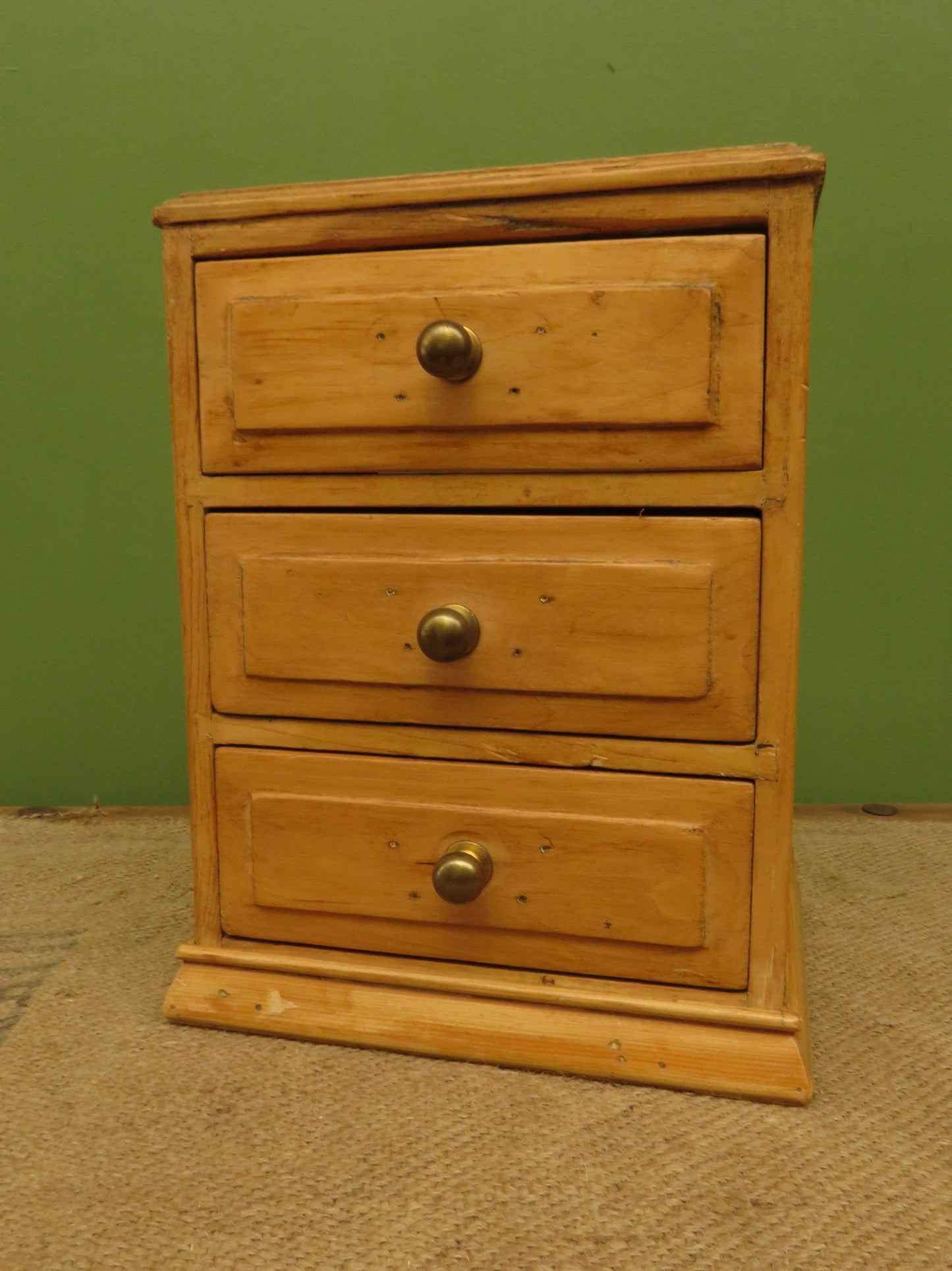 Antique Table-top Pine Keepsake Chest