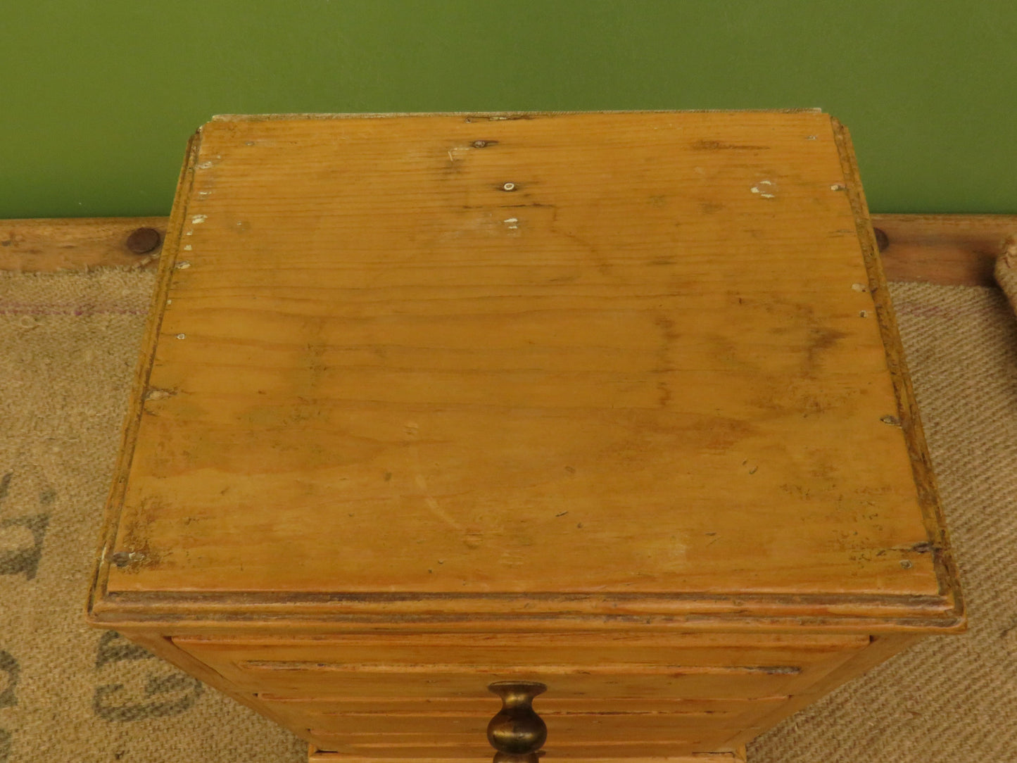 Antique Table-top Pine Keepsake Chest