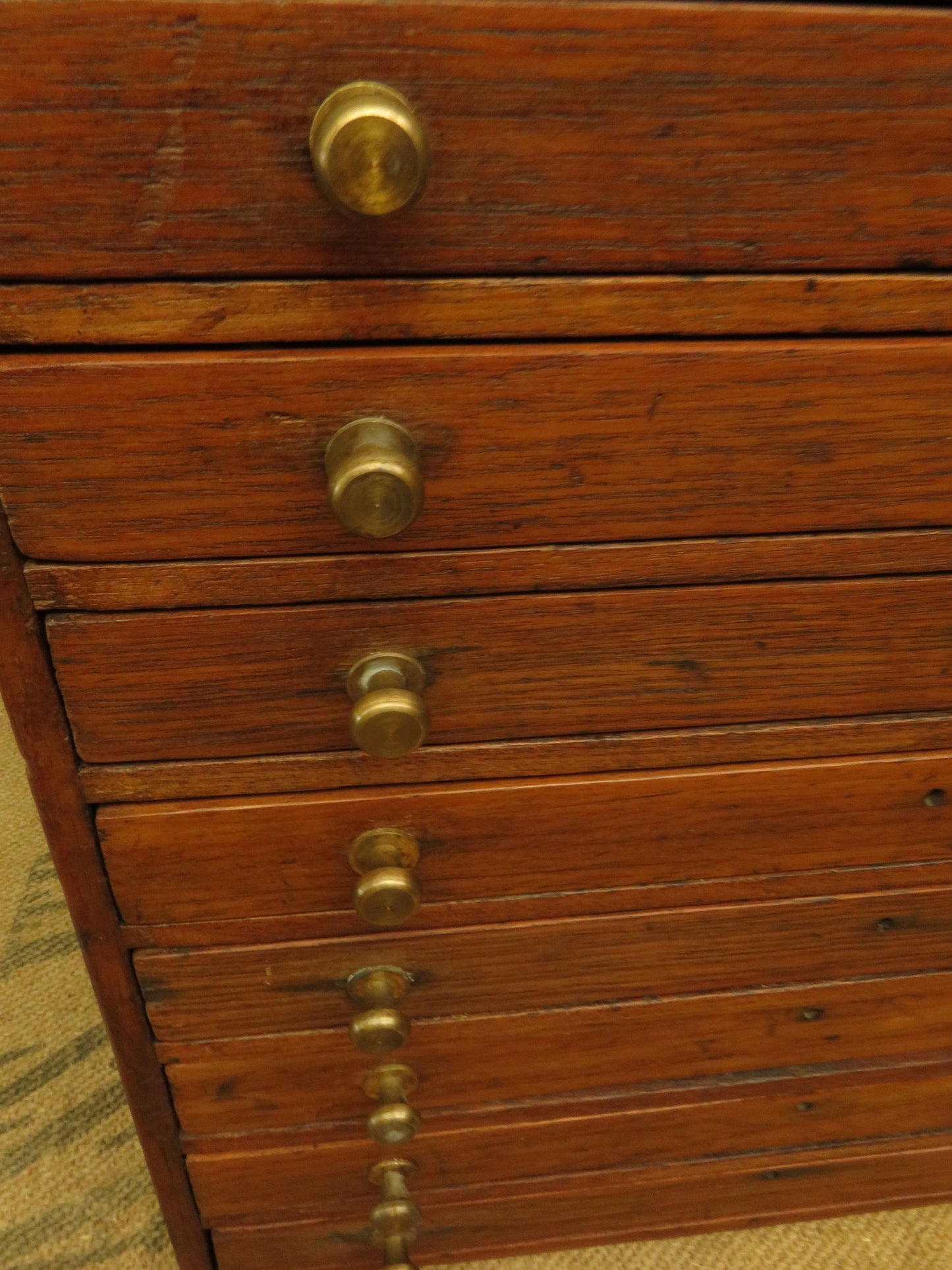 Large Antique Table top Collectors Chest of 8 drawers