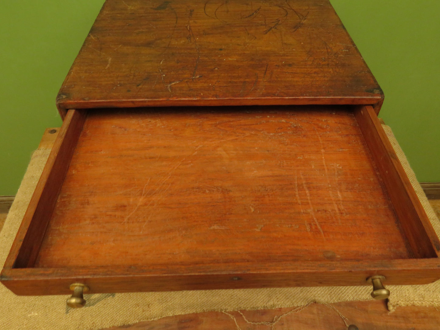 Large Antique Table top Collectors Chest of 8 drawers