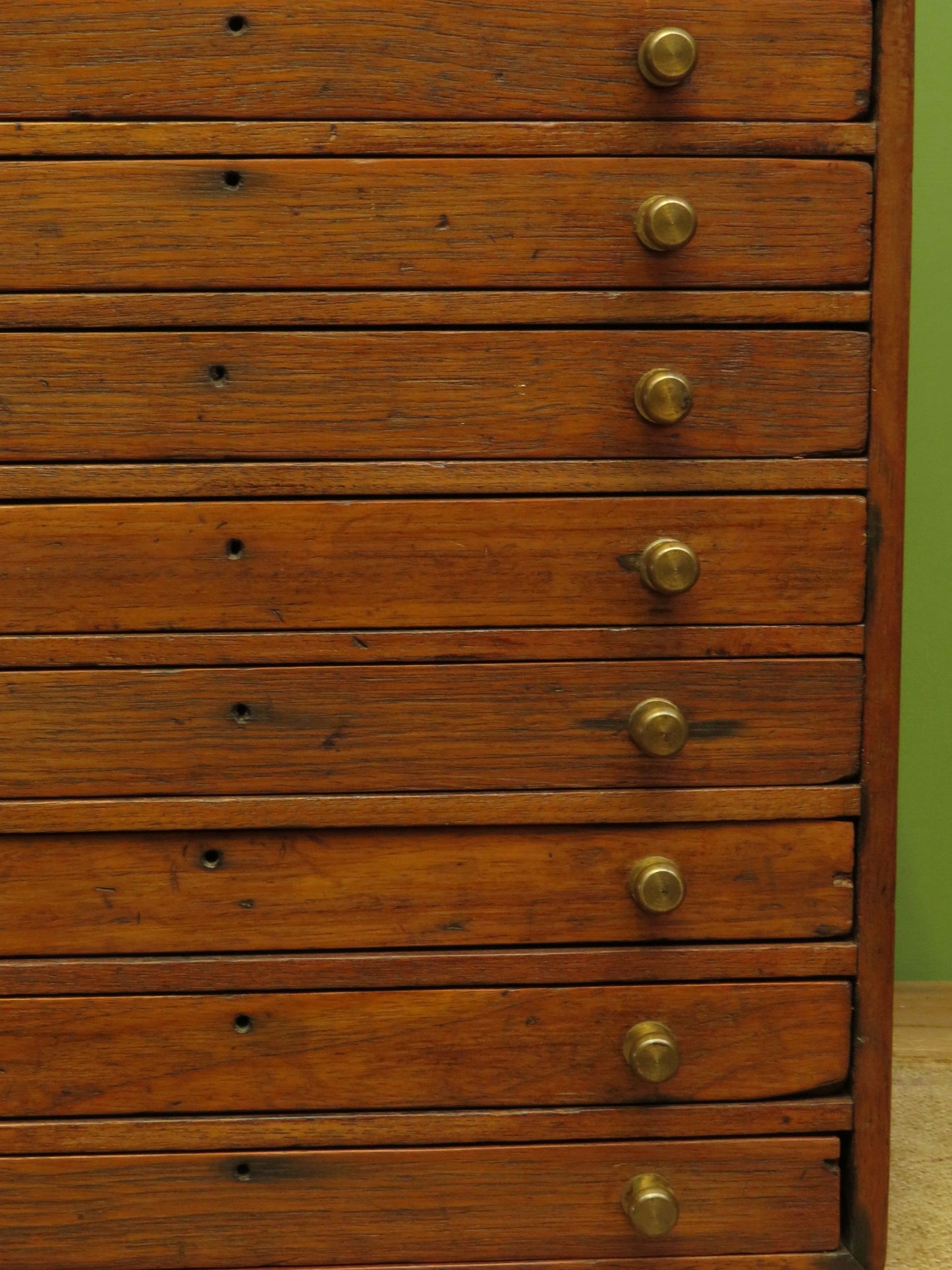 Large Antique Table top Collectors Chest of 8 drawers