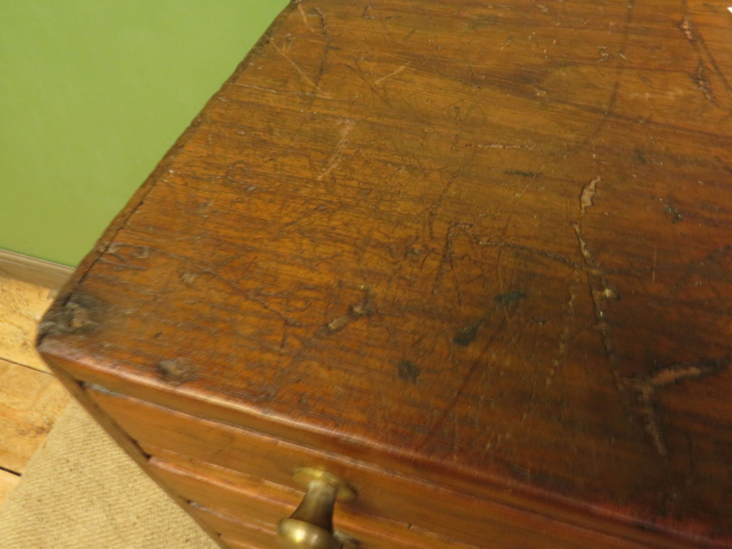 Large Antique Table top Collectors Chest of 8 drawers