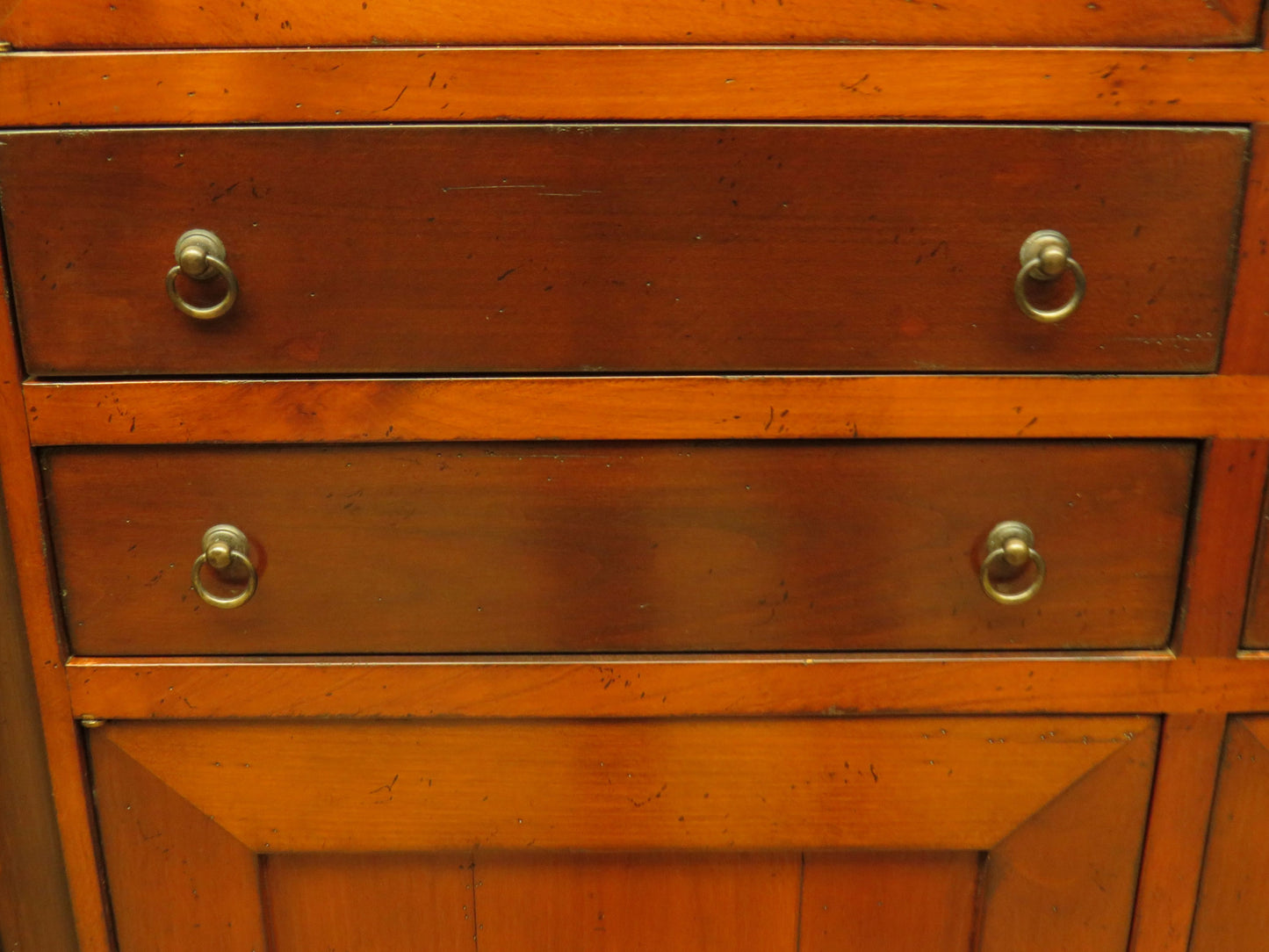 Tall Narrow Display Cabinet with Cupboard