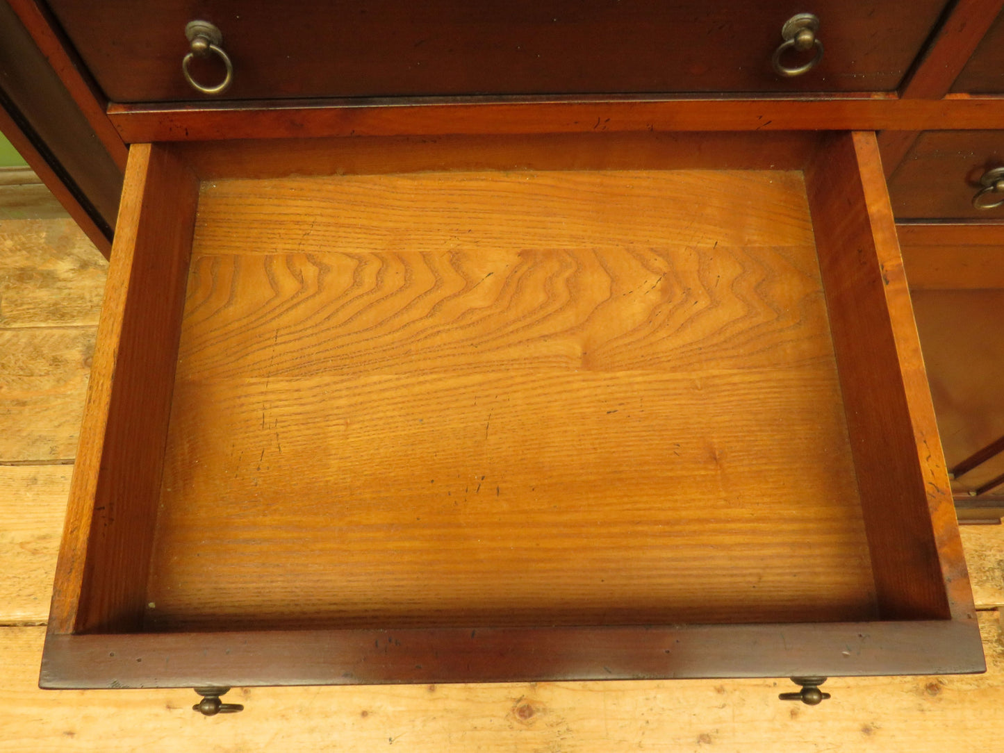 Tall Narrow Display Cabinet with Cupboard