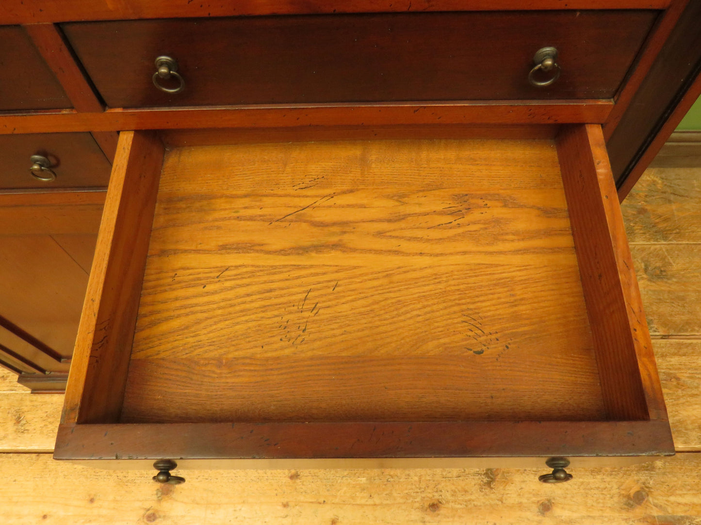 Tall Narrow Display Cabinet with Cupboard