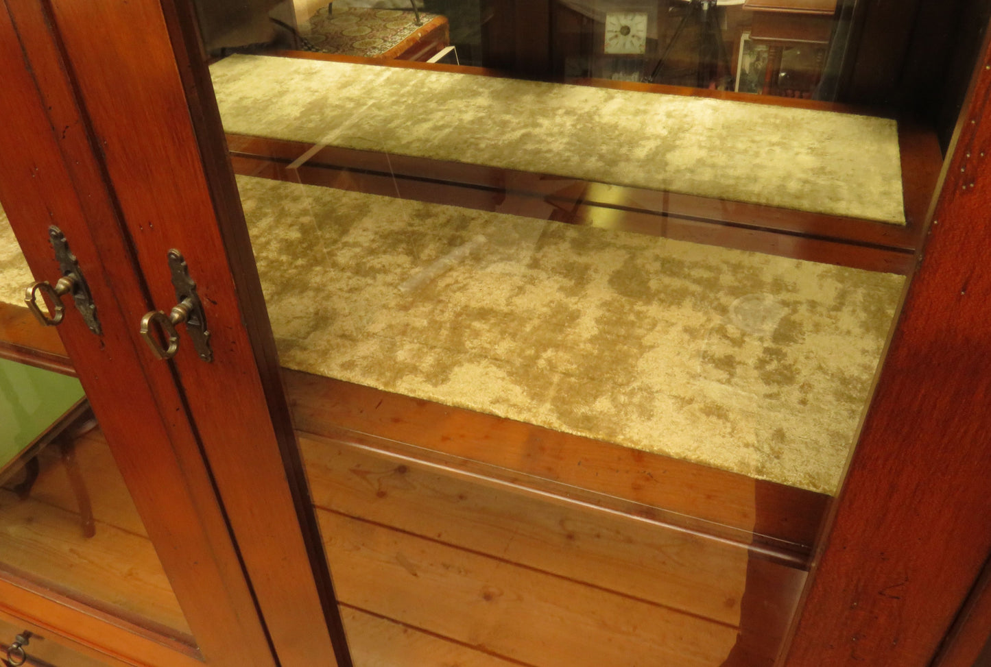 Tall Narrow Display Cabinet with Cupboard
