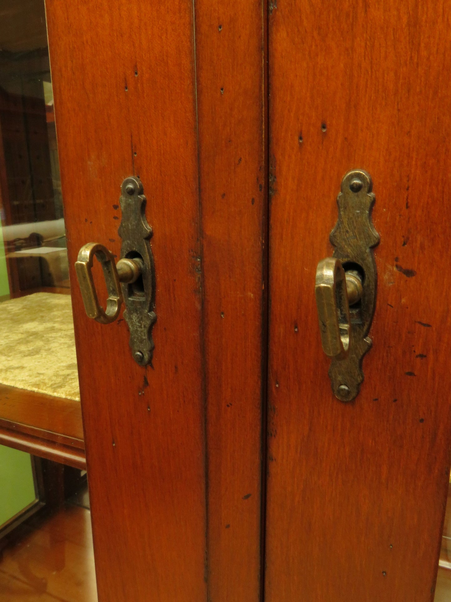 Tall Narrow Display Cabinet with Cupboard