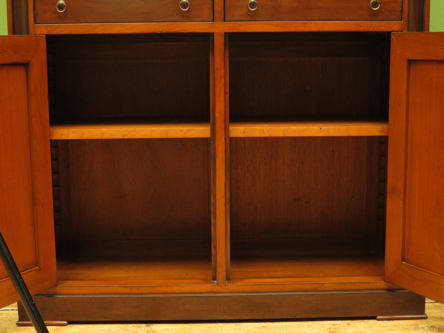 Tall Narrow Display Cabinet with Cupboard