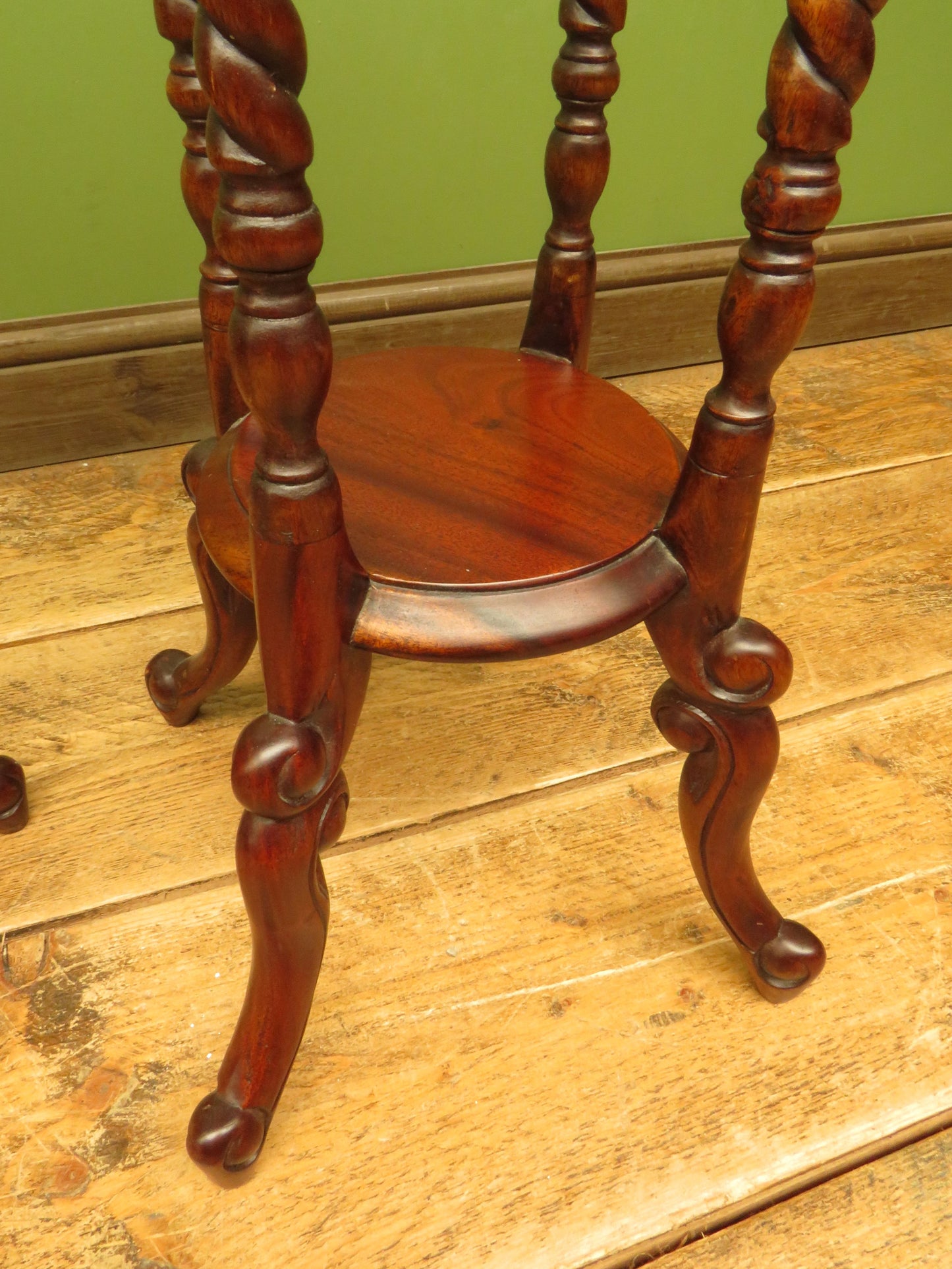 Pair of Jardiniere Plant Stands by Ancient Mariner, set on barley twist supports