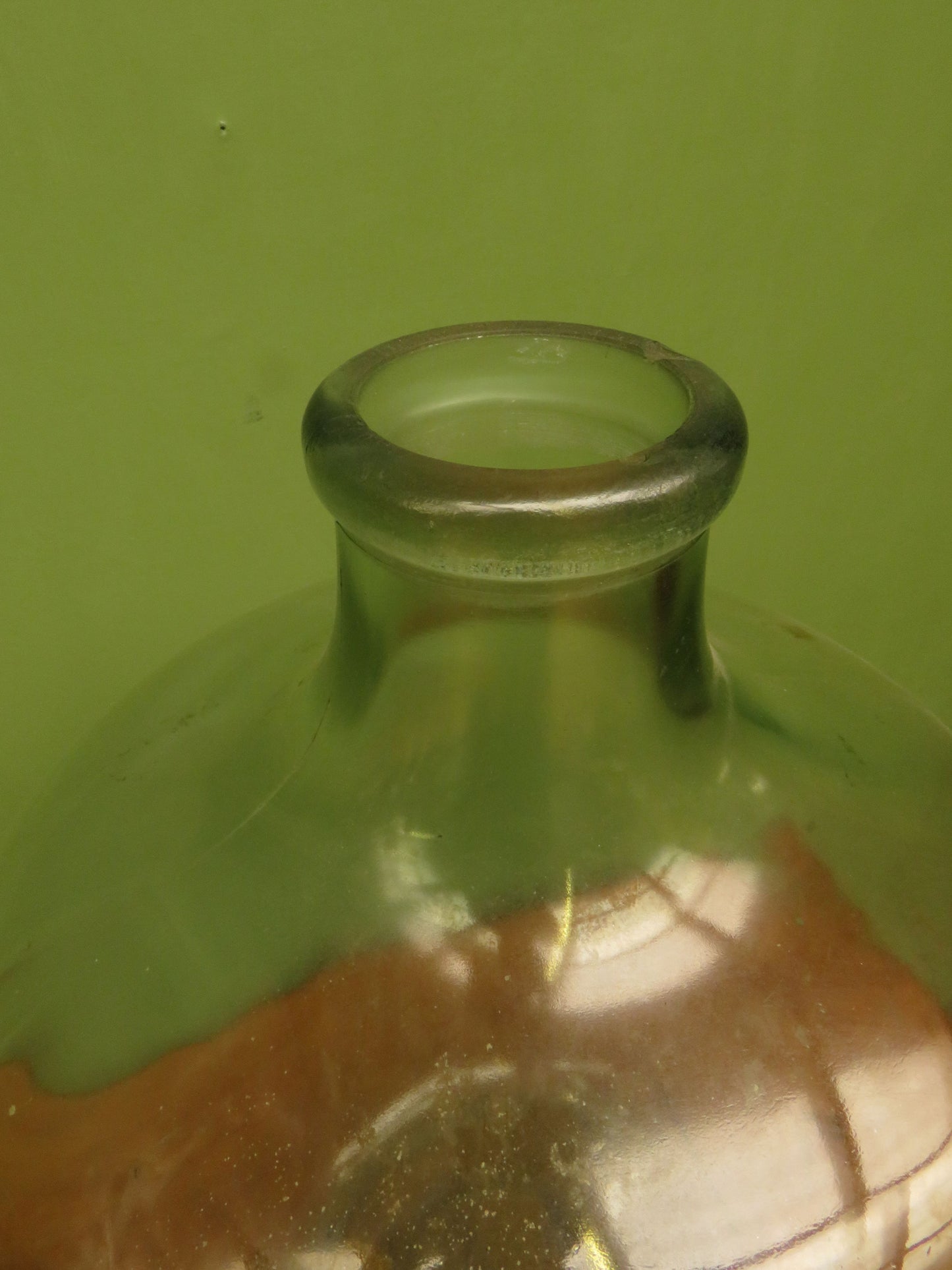 Large Antique French Glass Demi John Carboy Bottle