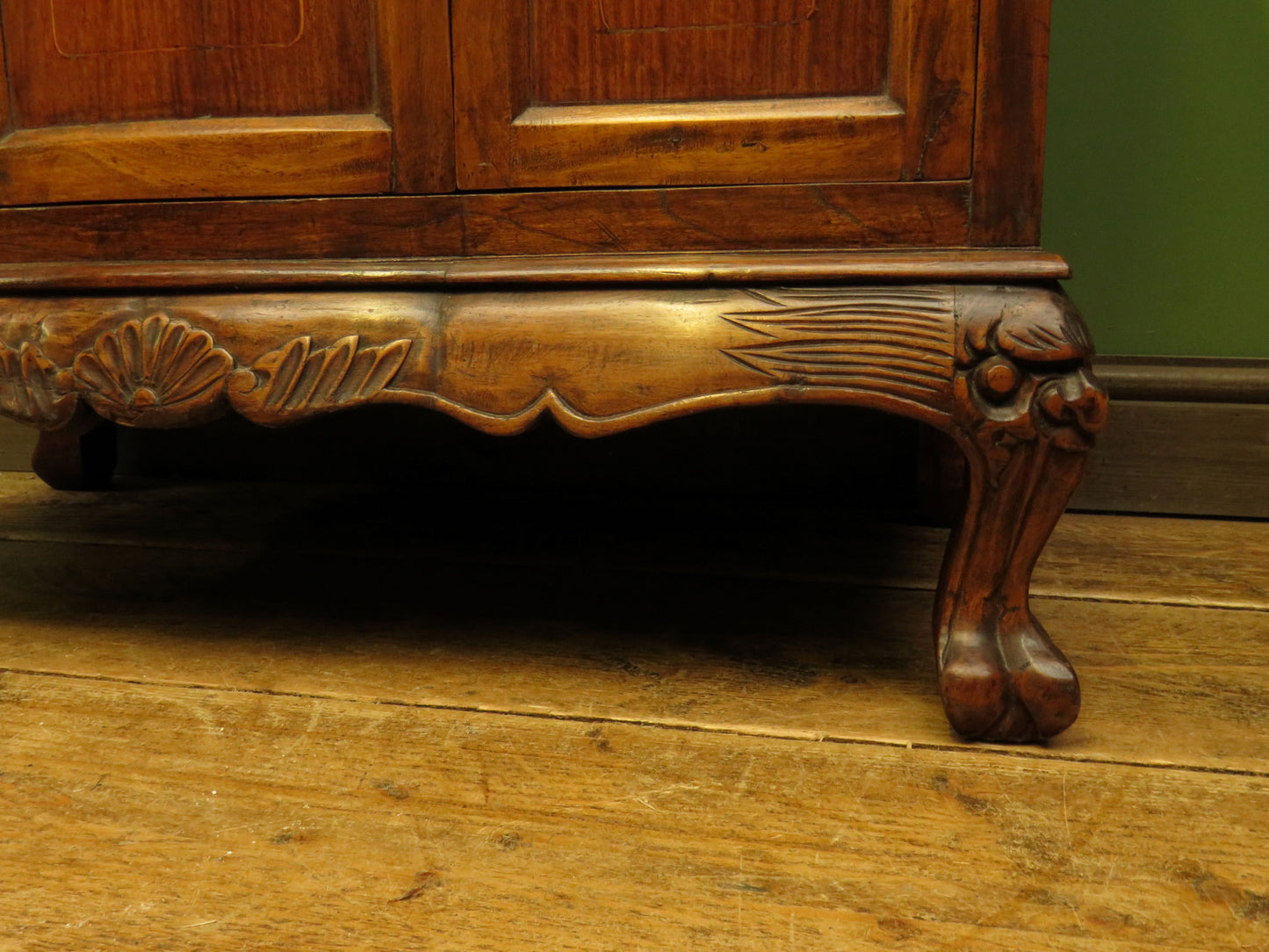 Antique Eastern Dressing Table with Bone Inlays & Triple Mirror