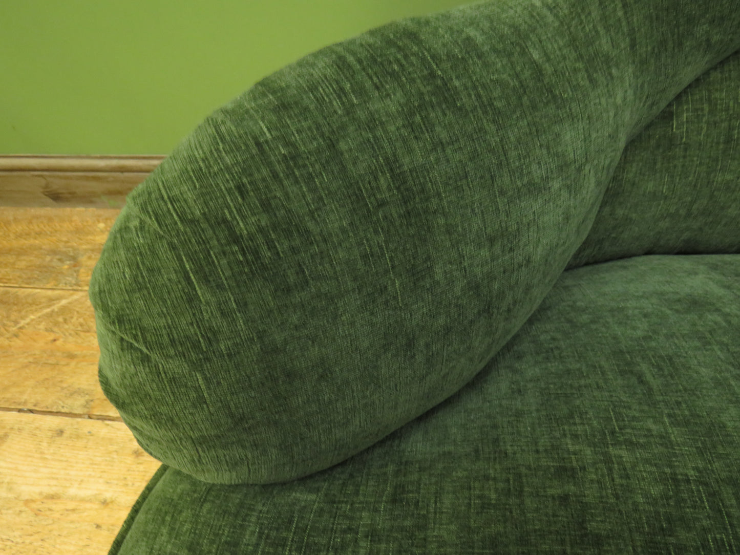 Victorian Green Conversation Chair with new upholstery