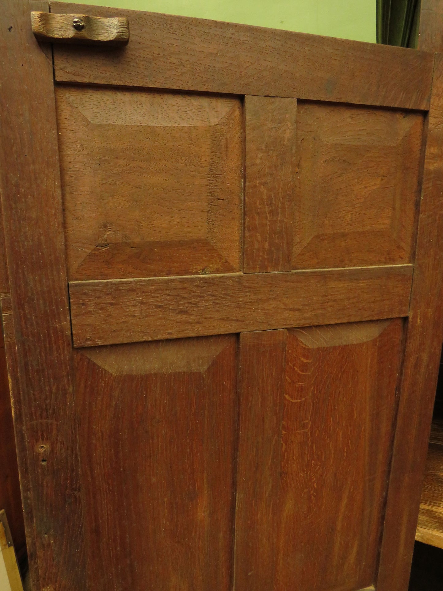 Antique two part Welsh oak linen press with richly aged finish
