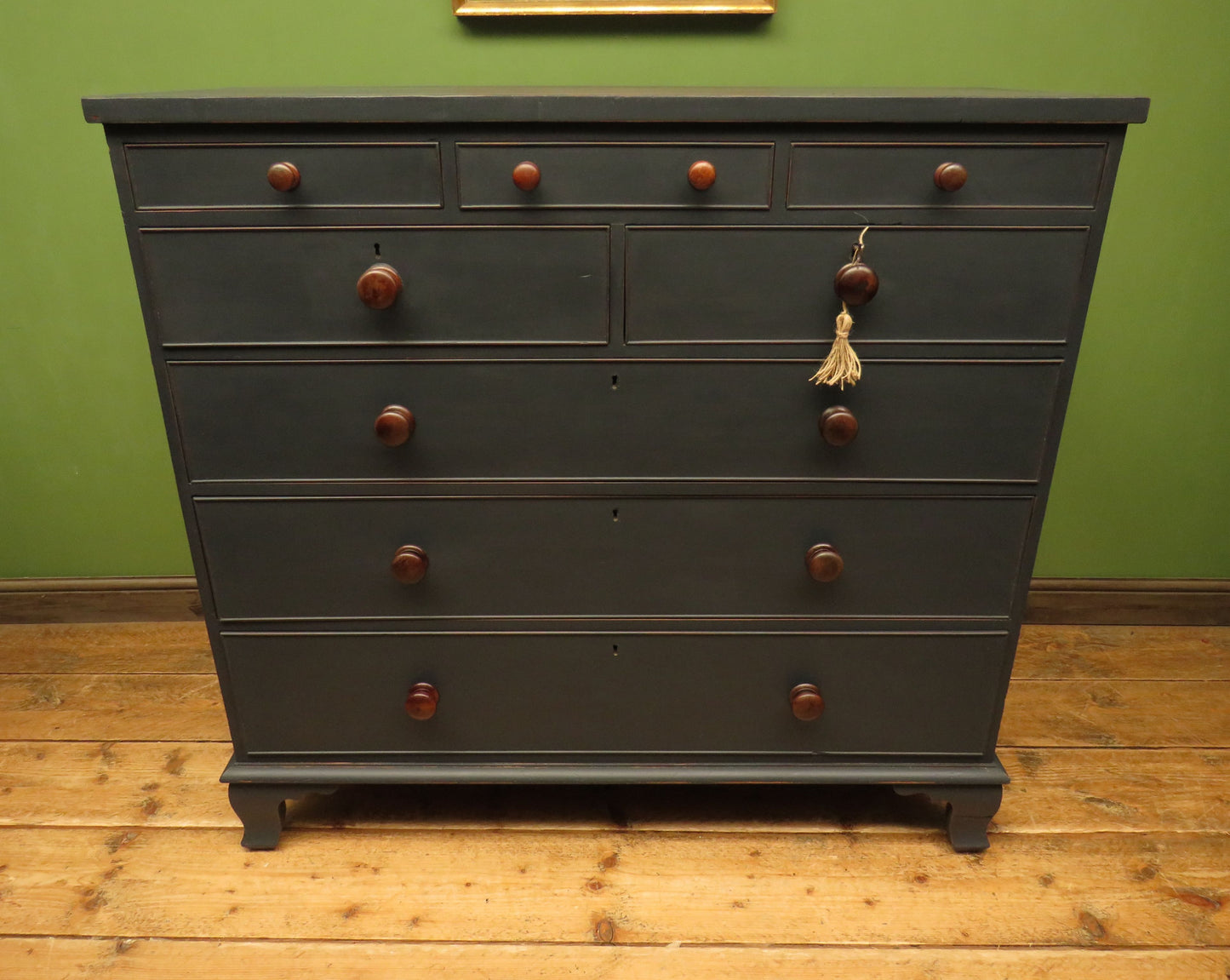Impressive Large Country House Black Chest of Drawers