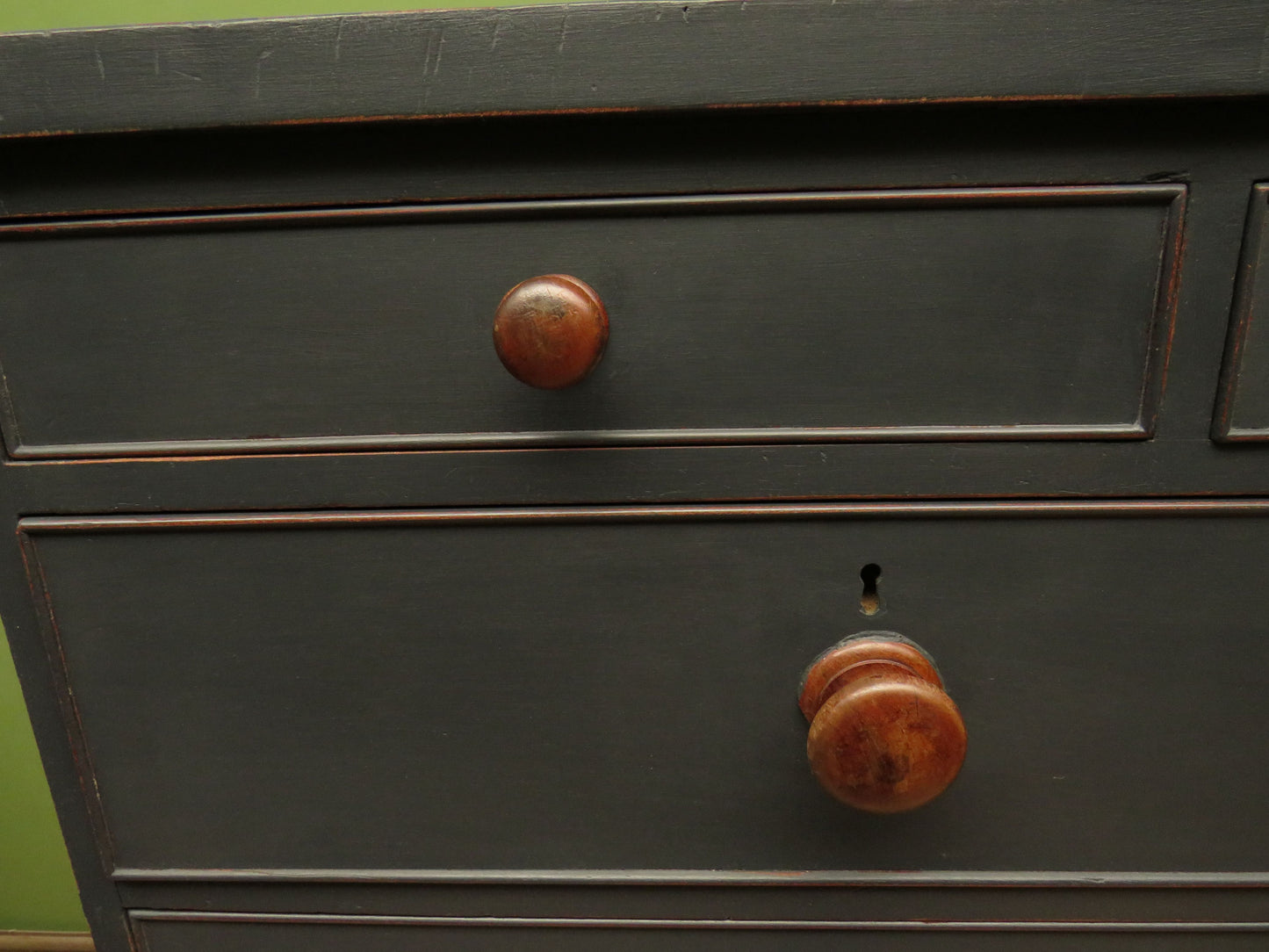 Impressive Large Country House Black Chest of Drawers