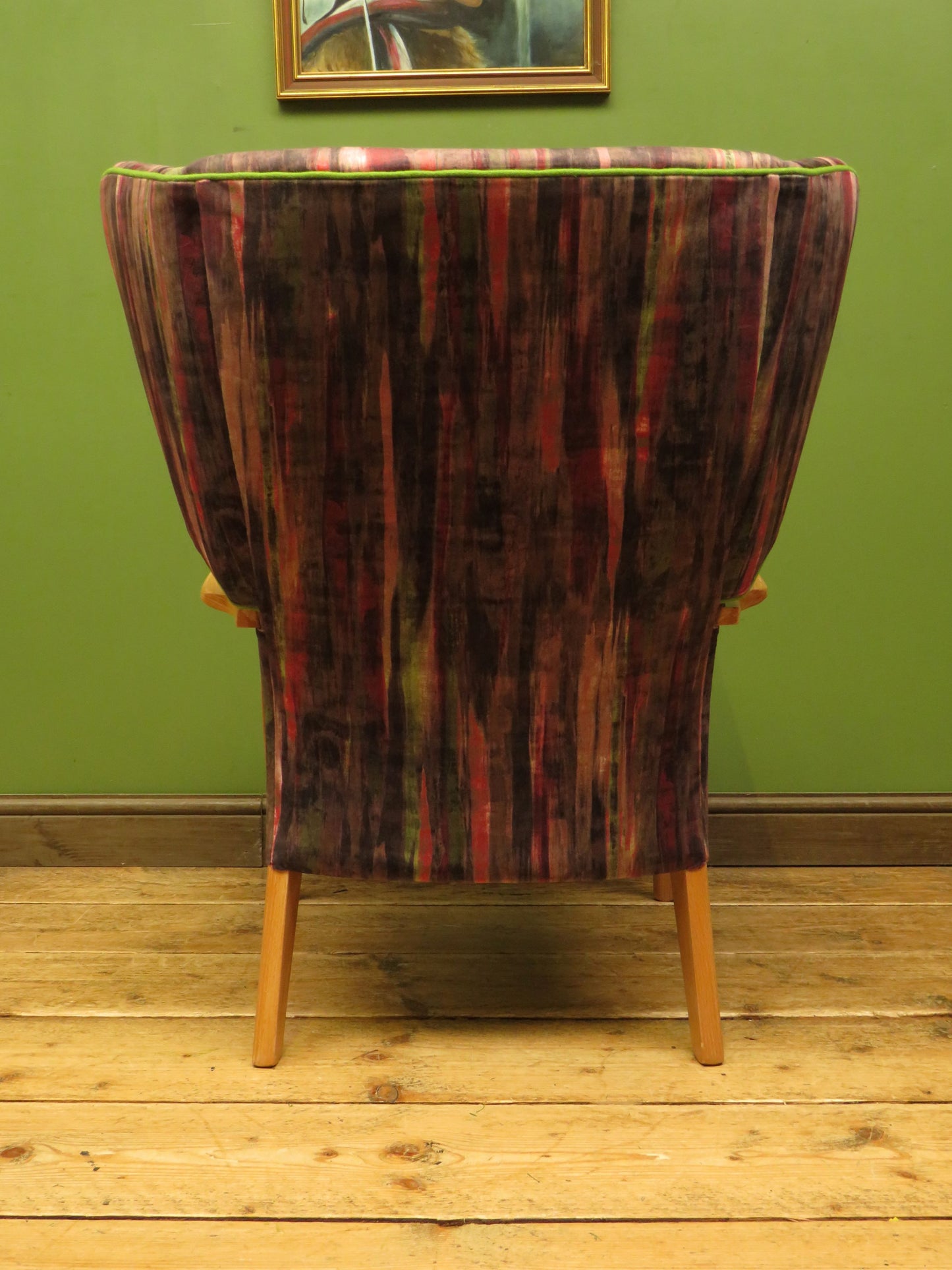 Parker Knoll Armchair 988-1023 Fully Restored and Reupholstered in Warwick Linn Autumn Fabric