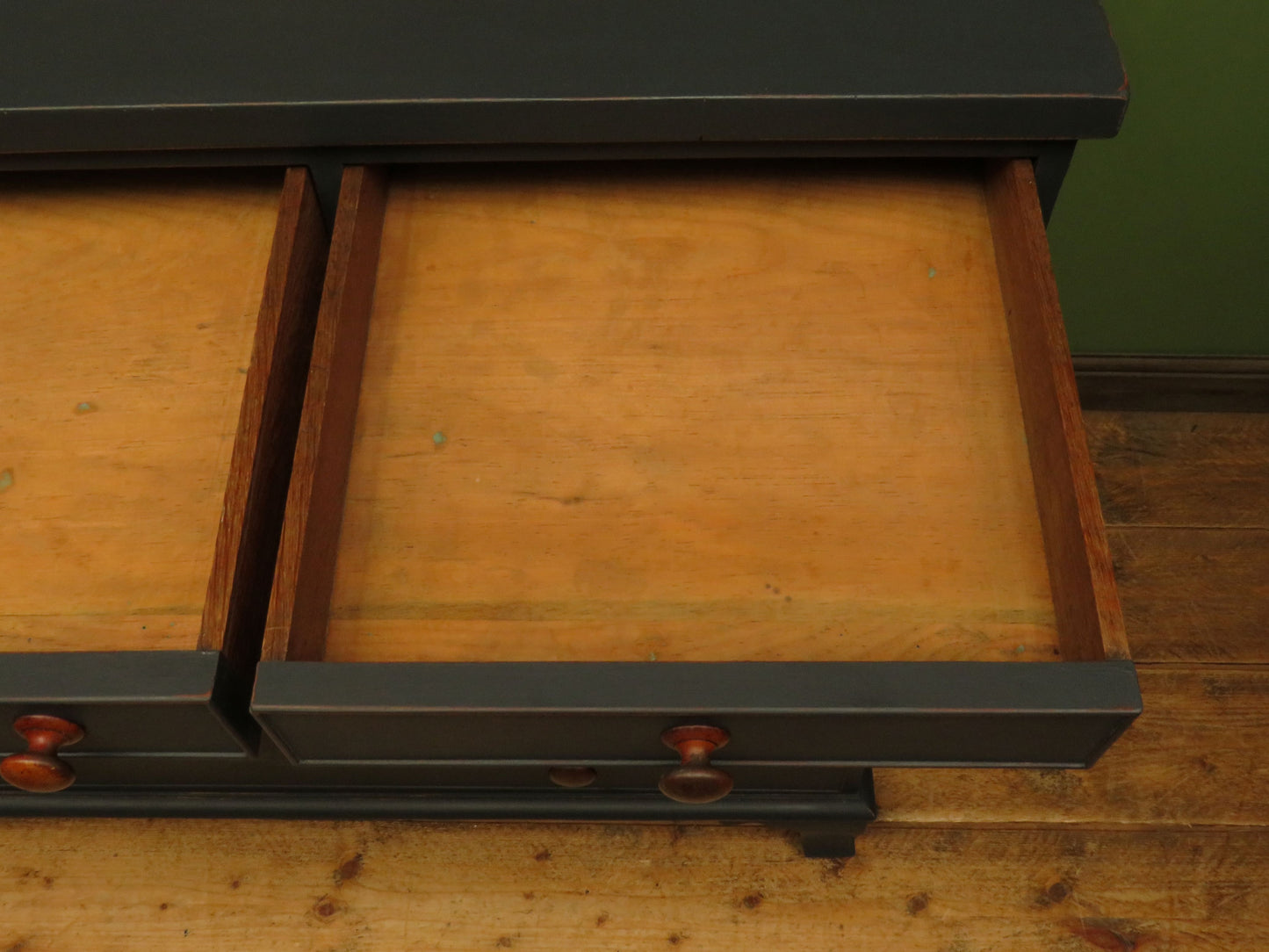 Impressive Large Country House Black Chest of Drawers