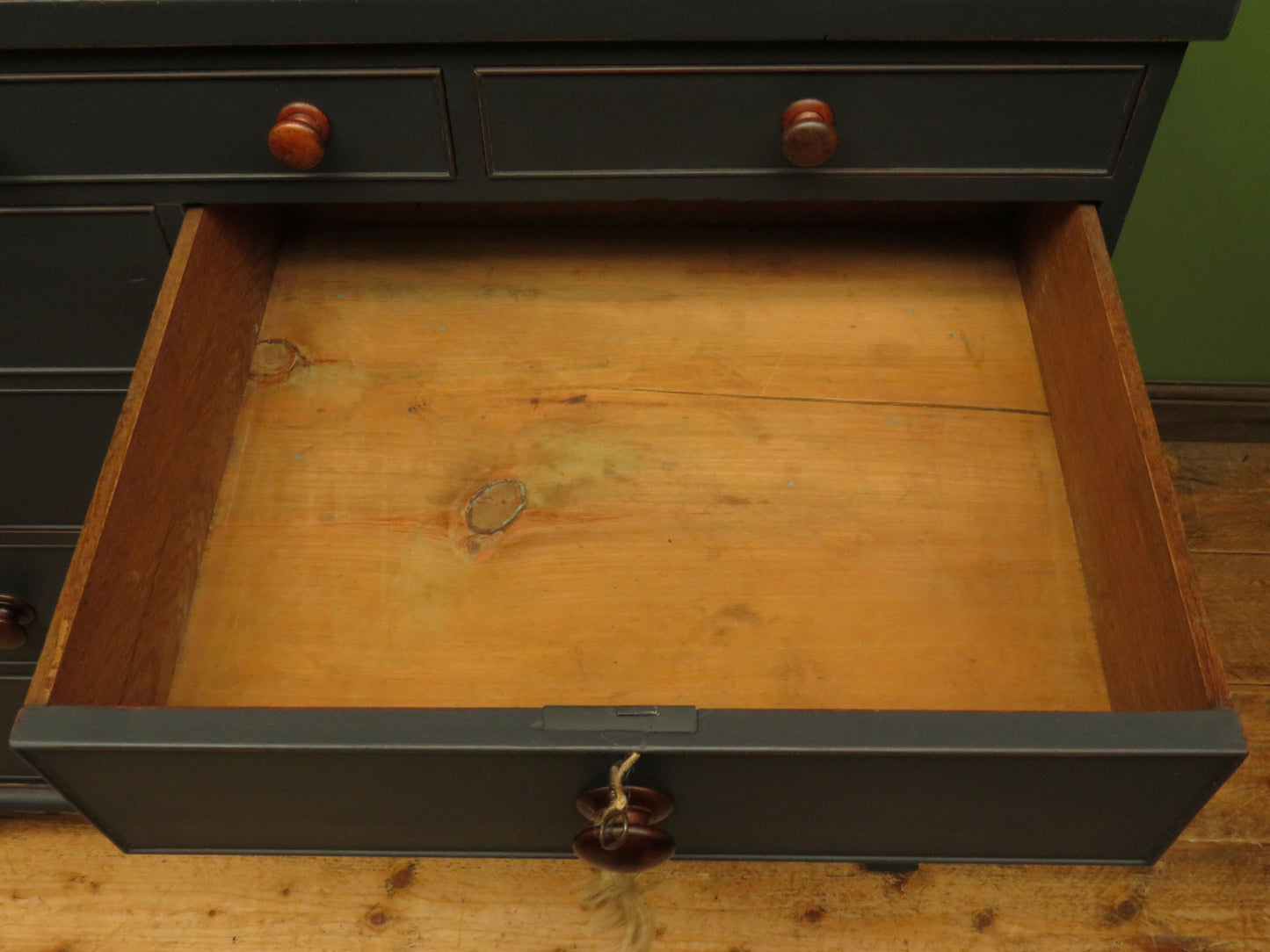 Impressive Large Country House Black Chest of Drawers