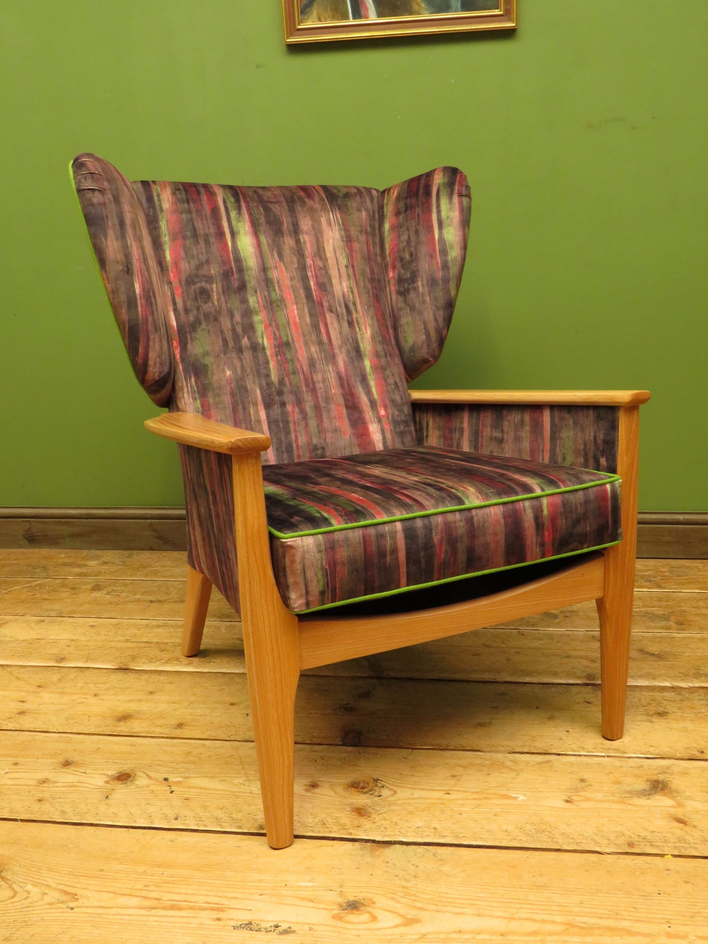 Parker Knoll Armchair 988-1023 Fully Restored and Reupholstered in Warwick Linn Autumn Fabric