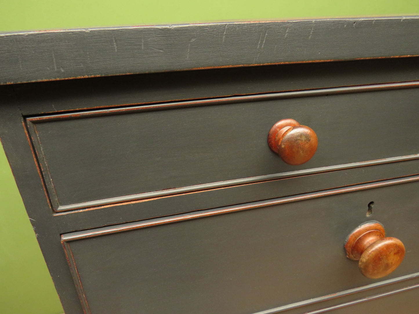 Impressive Large Country House Black Chest of Drawers