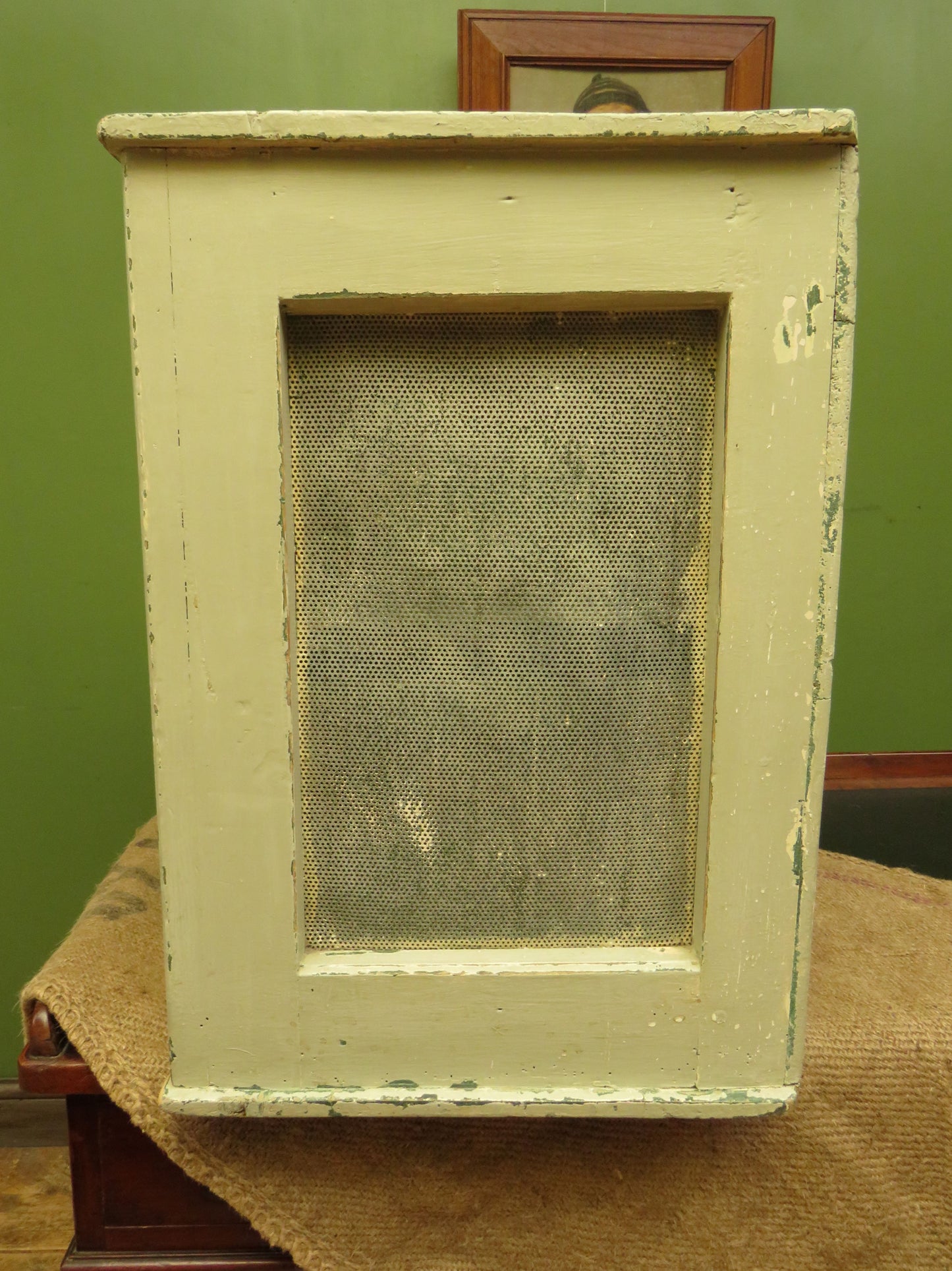 Small old primitive painted meat safe