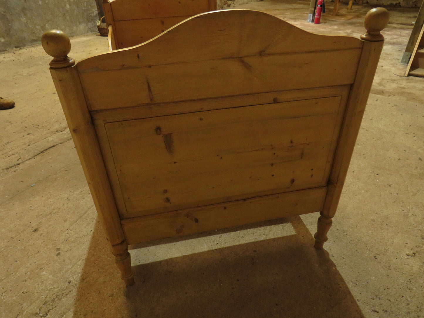 Antique Swedish Pine Single Sleigh Bed