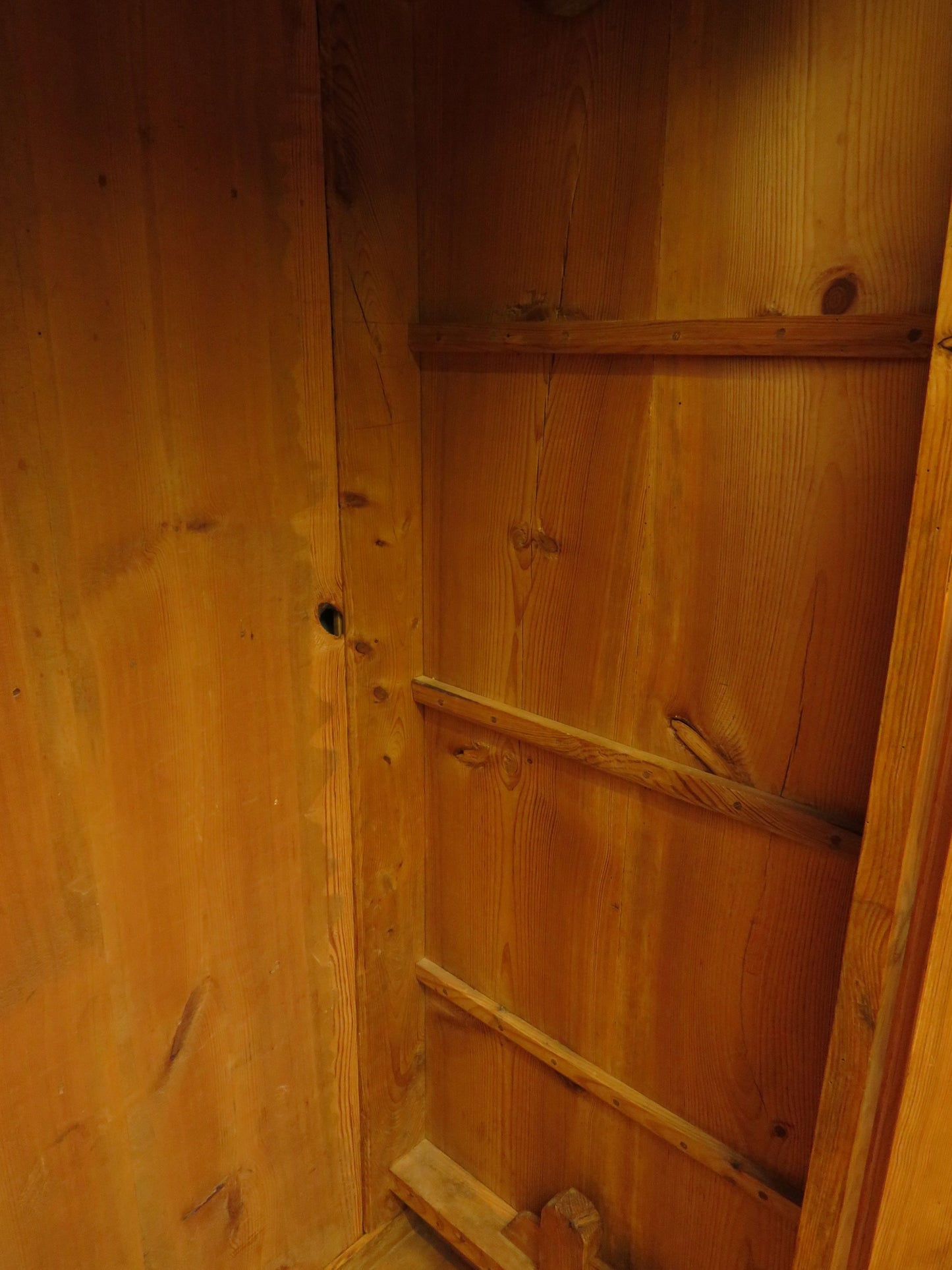 Antique Continental Pine Knockdown Wardrobe