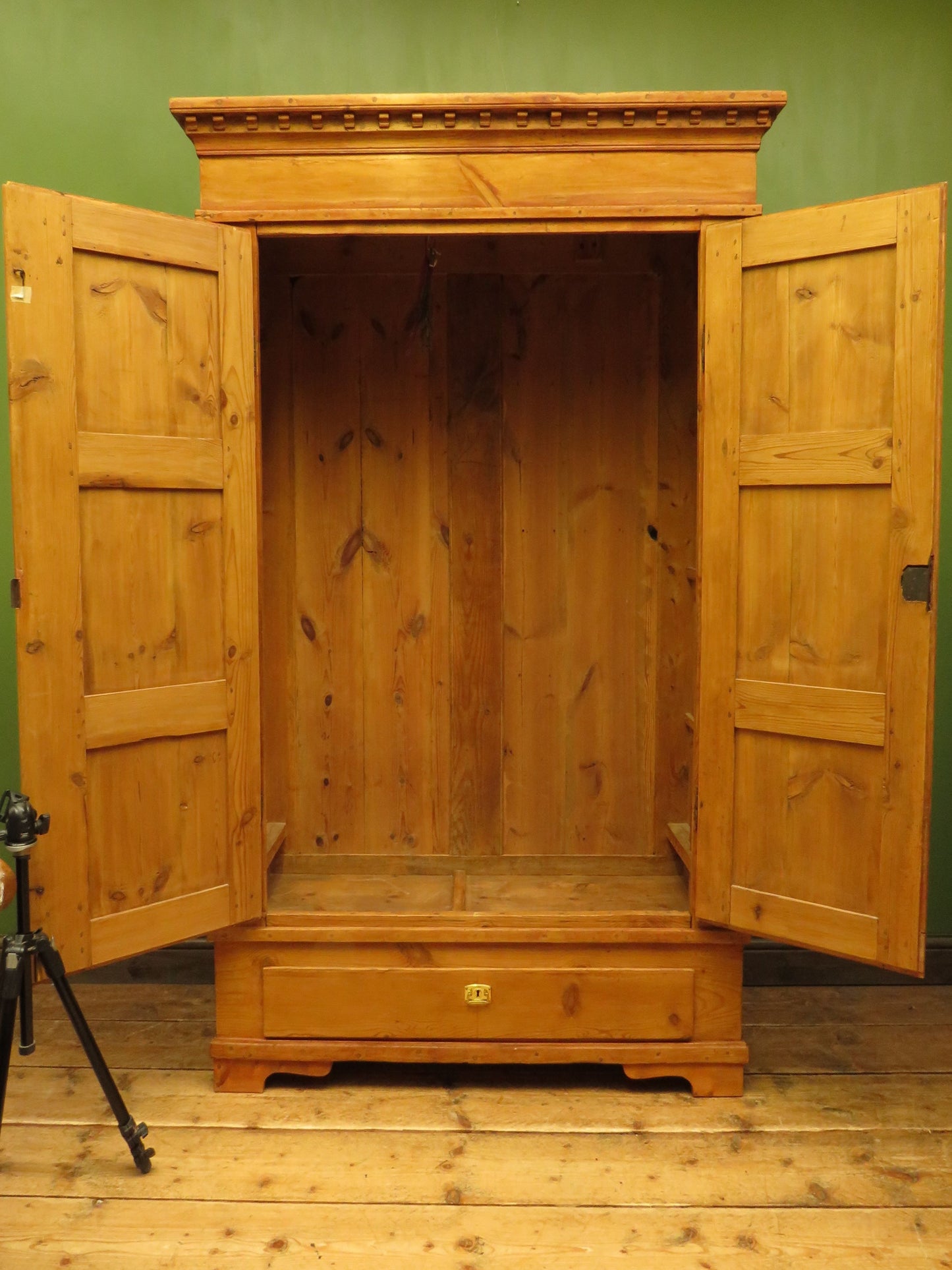 Antique Continental Pine Knockdown Wardrobe