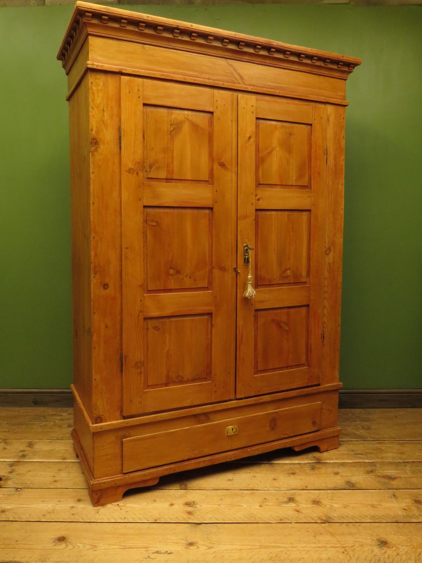 Antique Continental Pine Knockdown Wardrobe