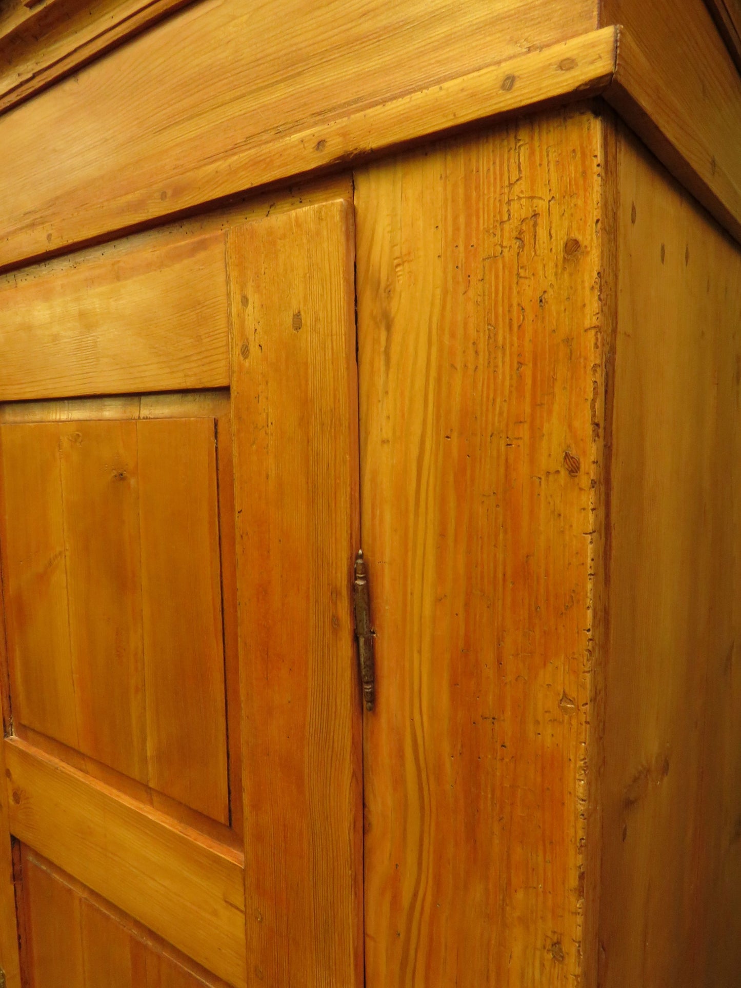 Antique Continental Pine Knockdown Wardrobe