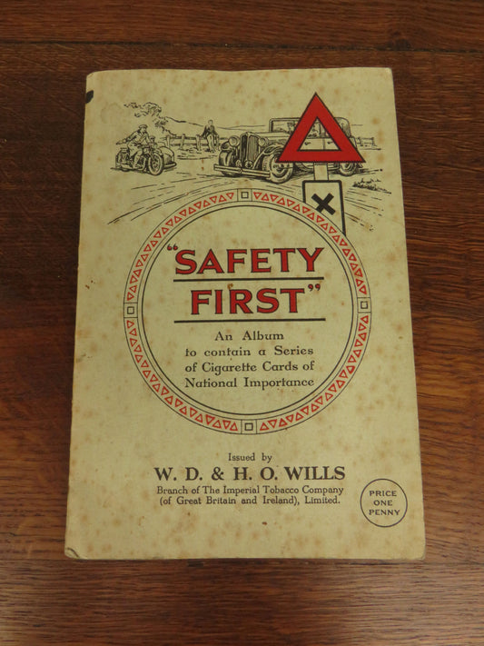 Vintage Safety First Cigarette Card Album by W.D AND H.O WILLS 1934 - 1937