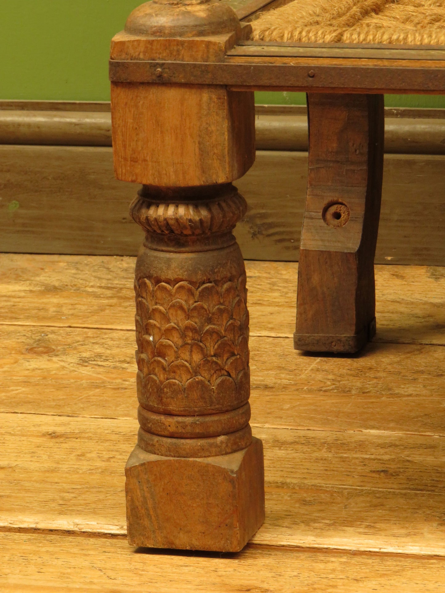 Carved North Indian Pidha Ceremonial Tribal Chairs