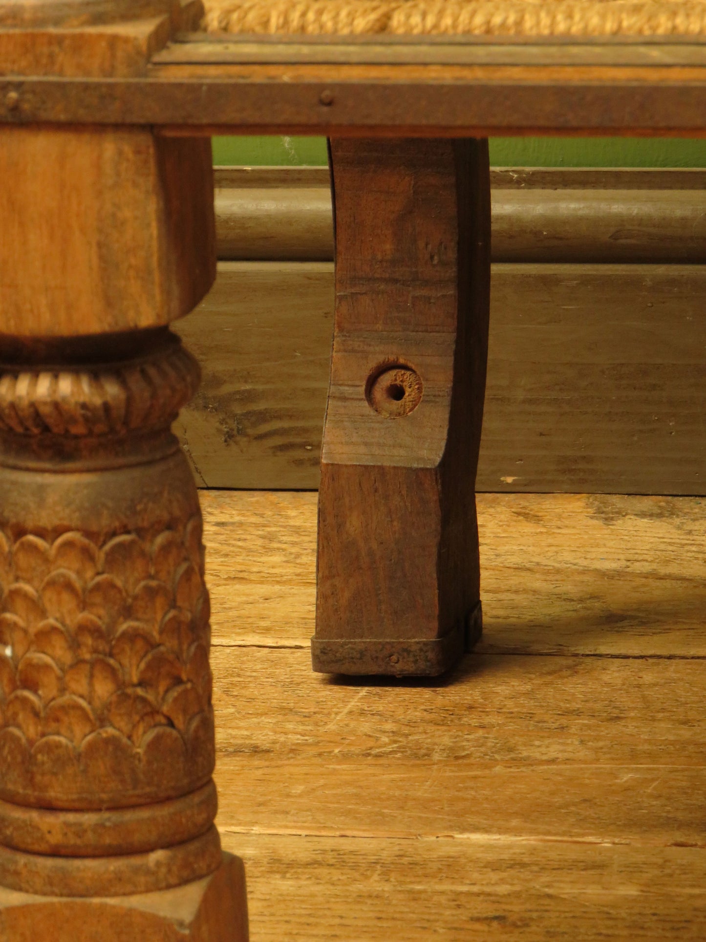 Carved North Indian Pidha Ceremonial Tribal Chairs