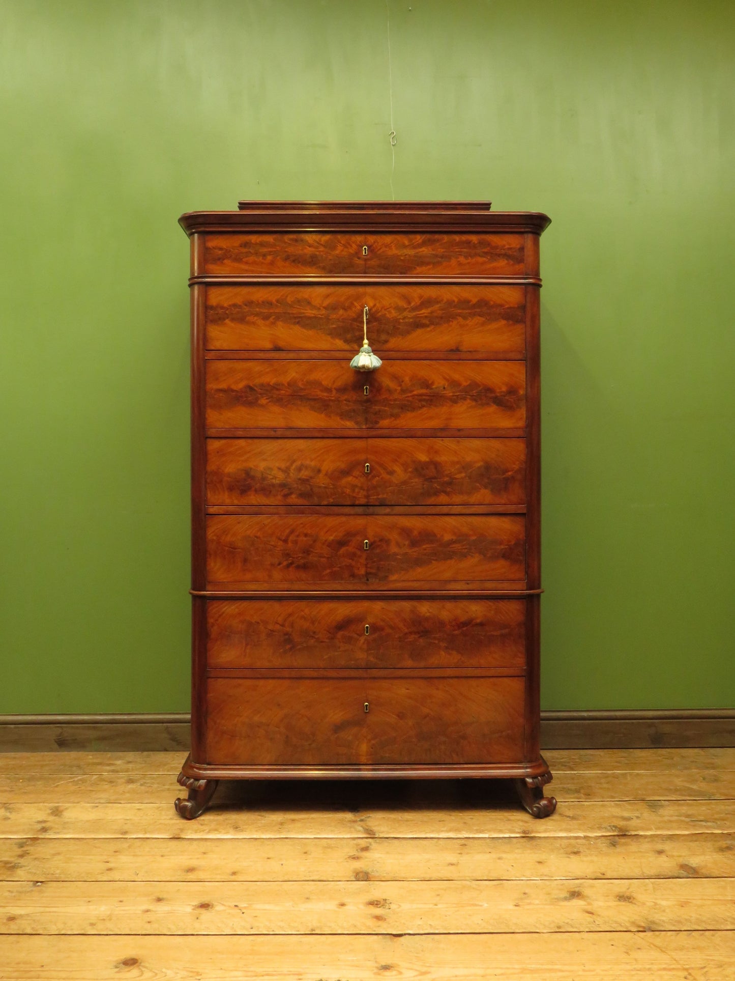 Biedermeier Semainier Chest of Seven Drawers