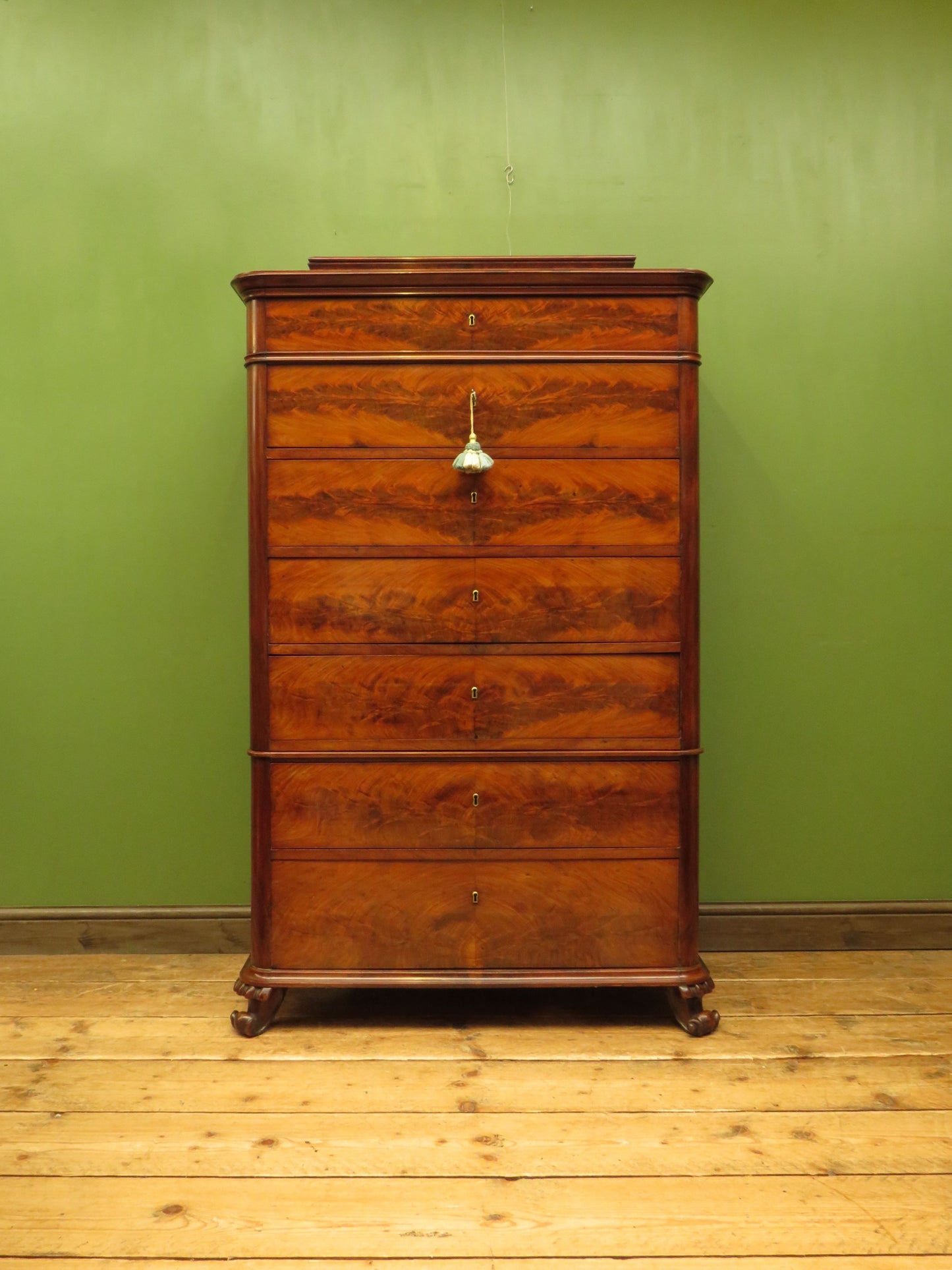 Biedermeier Semainier Chest of Seven Drawers