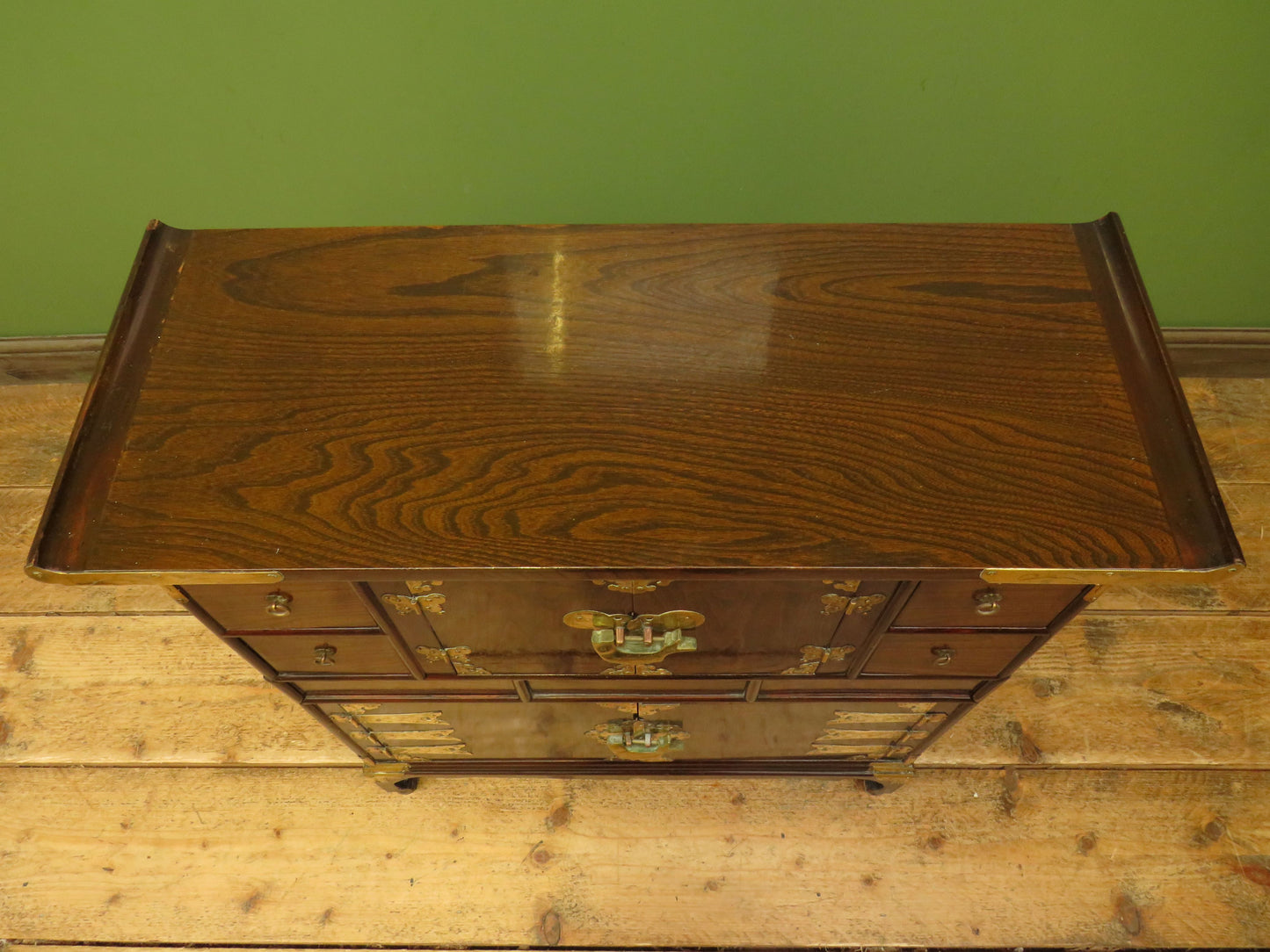 Korean Cabinet with Ornate Brass Fittings