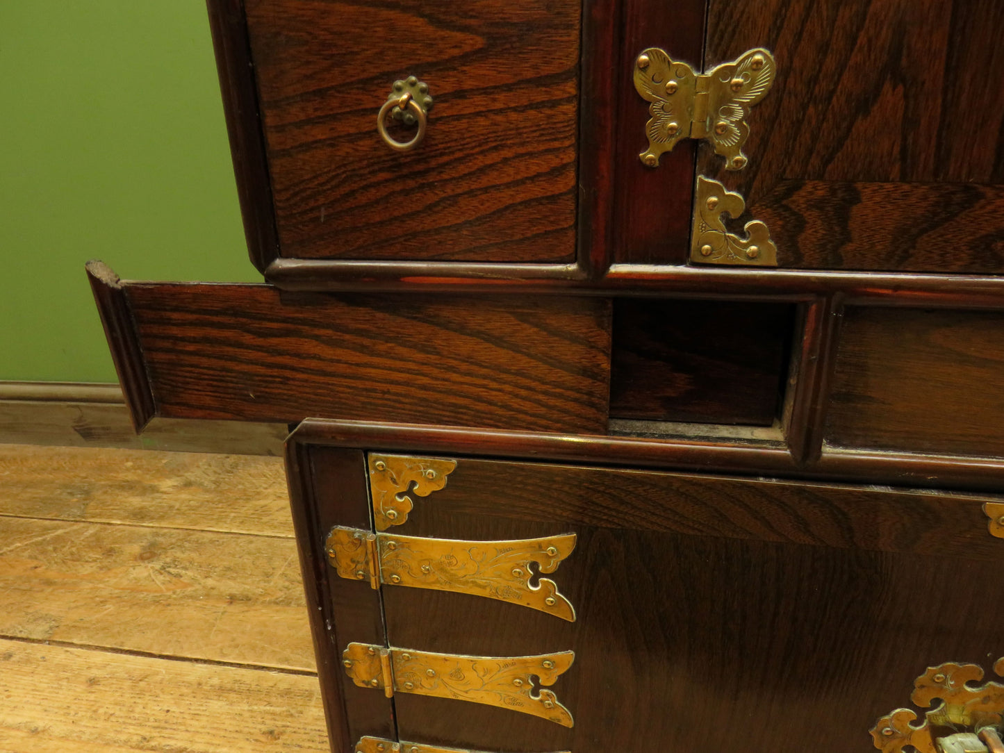 Korean Cabinet with Ornate Brass Fittings