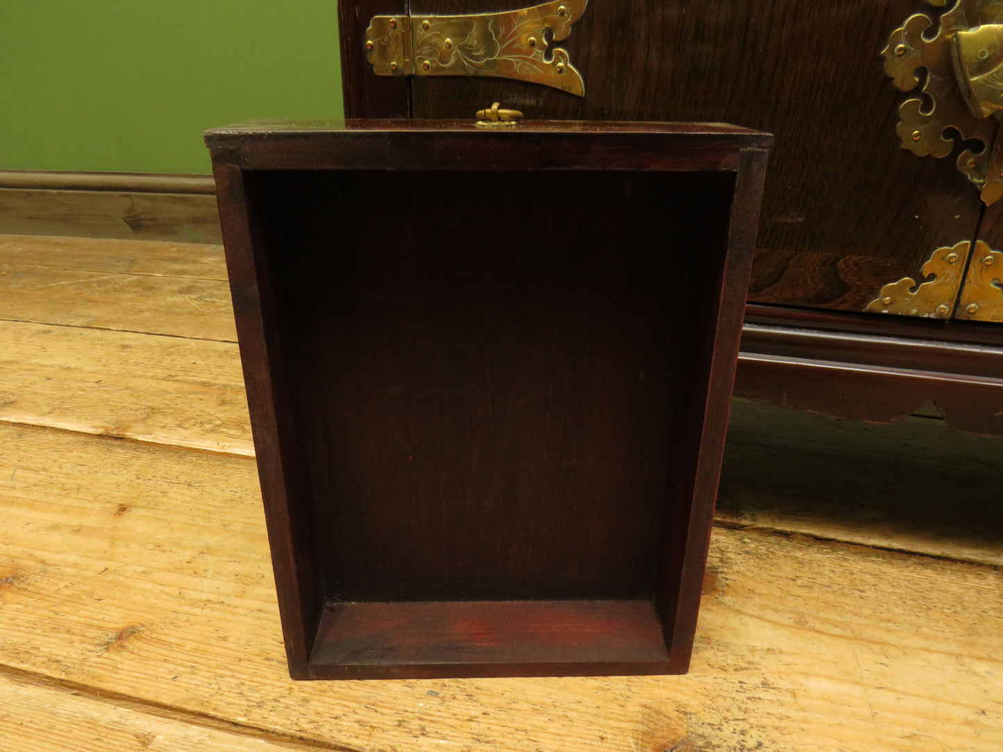 Korean Cabinet with Ornate Brass Fittings