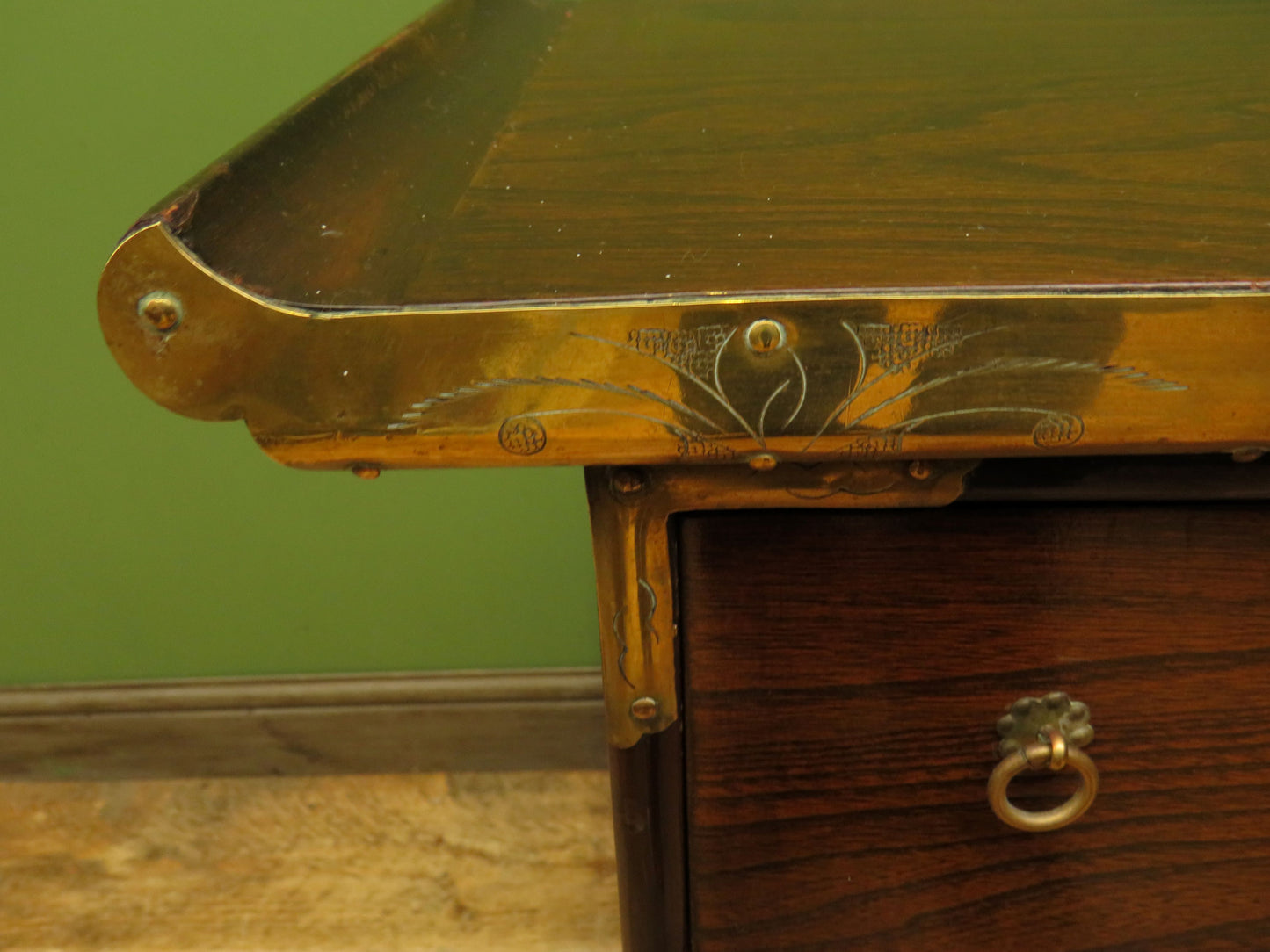 Korean Cabinet with Ornate Brass Fittings