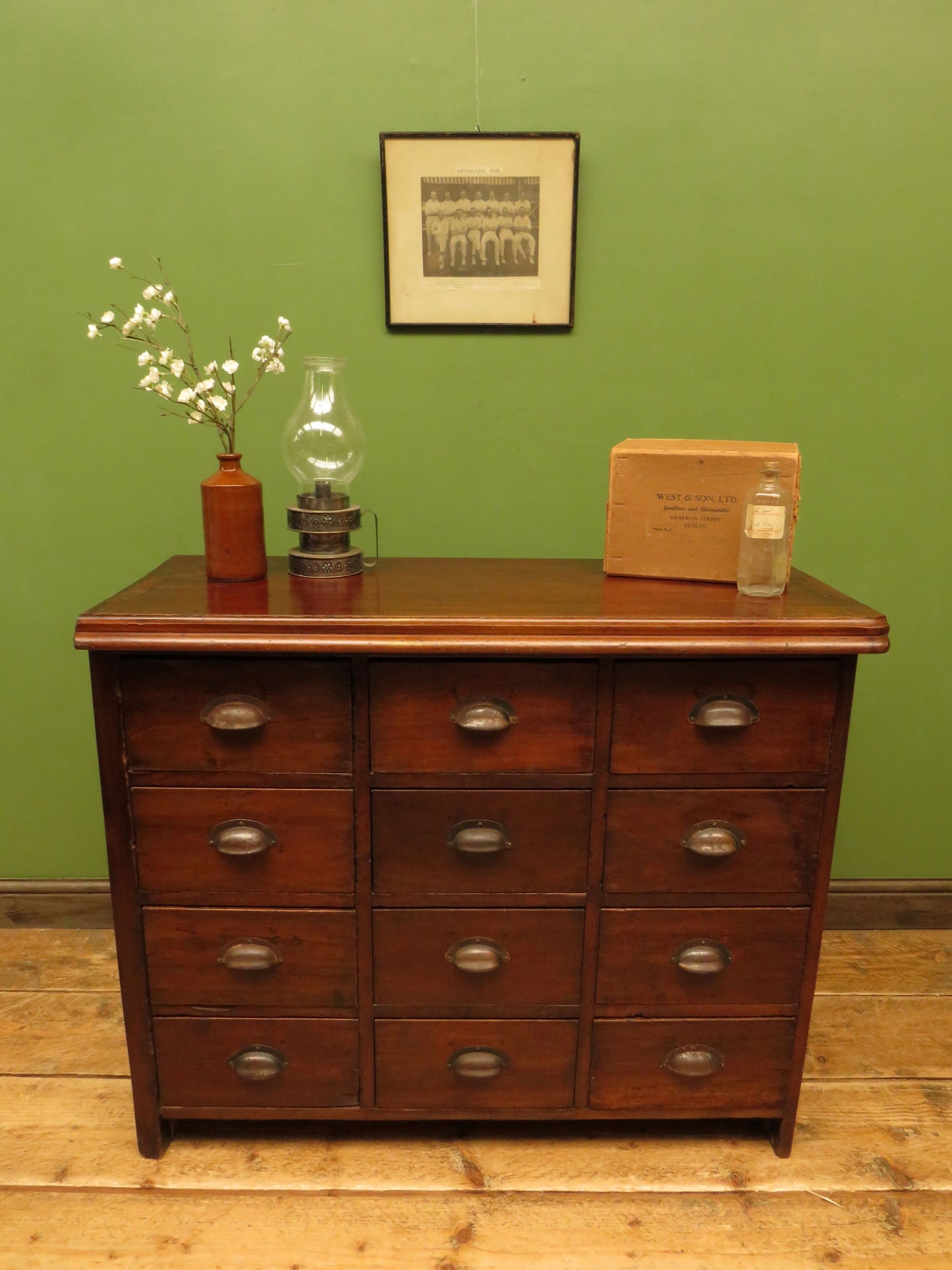 Bank of Hardware Drawers, Shop Counter Drawers, Haberdashery Chest