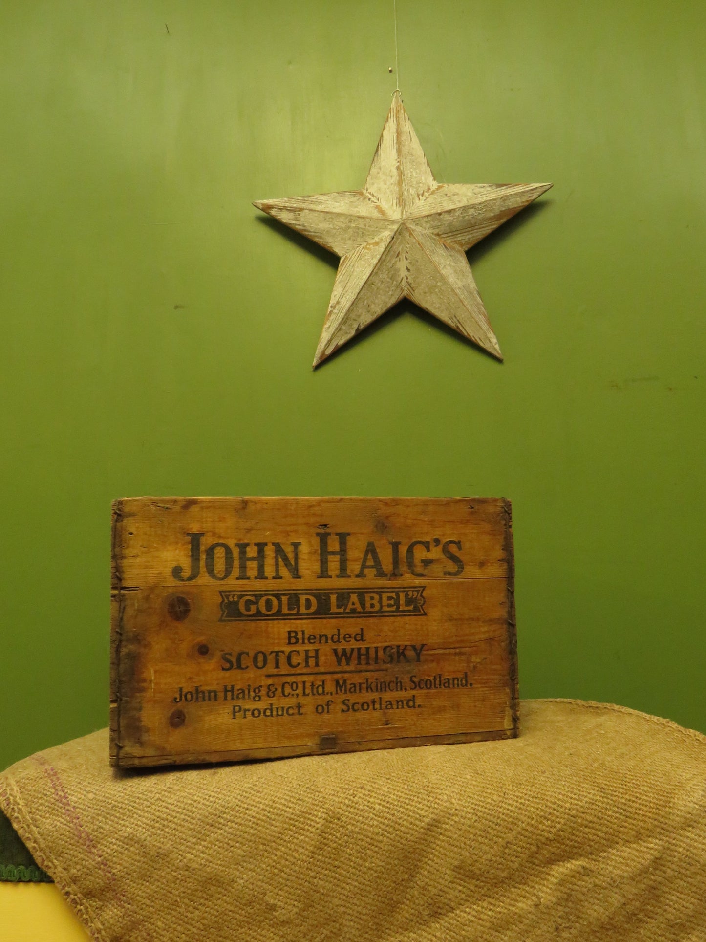 John Haigs Whiskey Crate from Vinnicombe & Son, Teignmouth