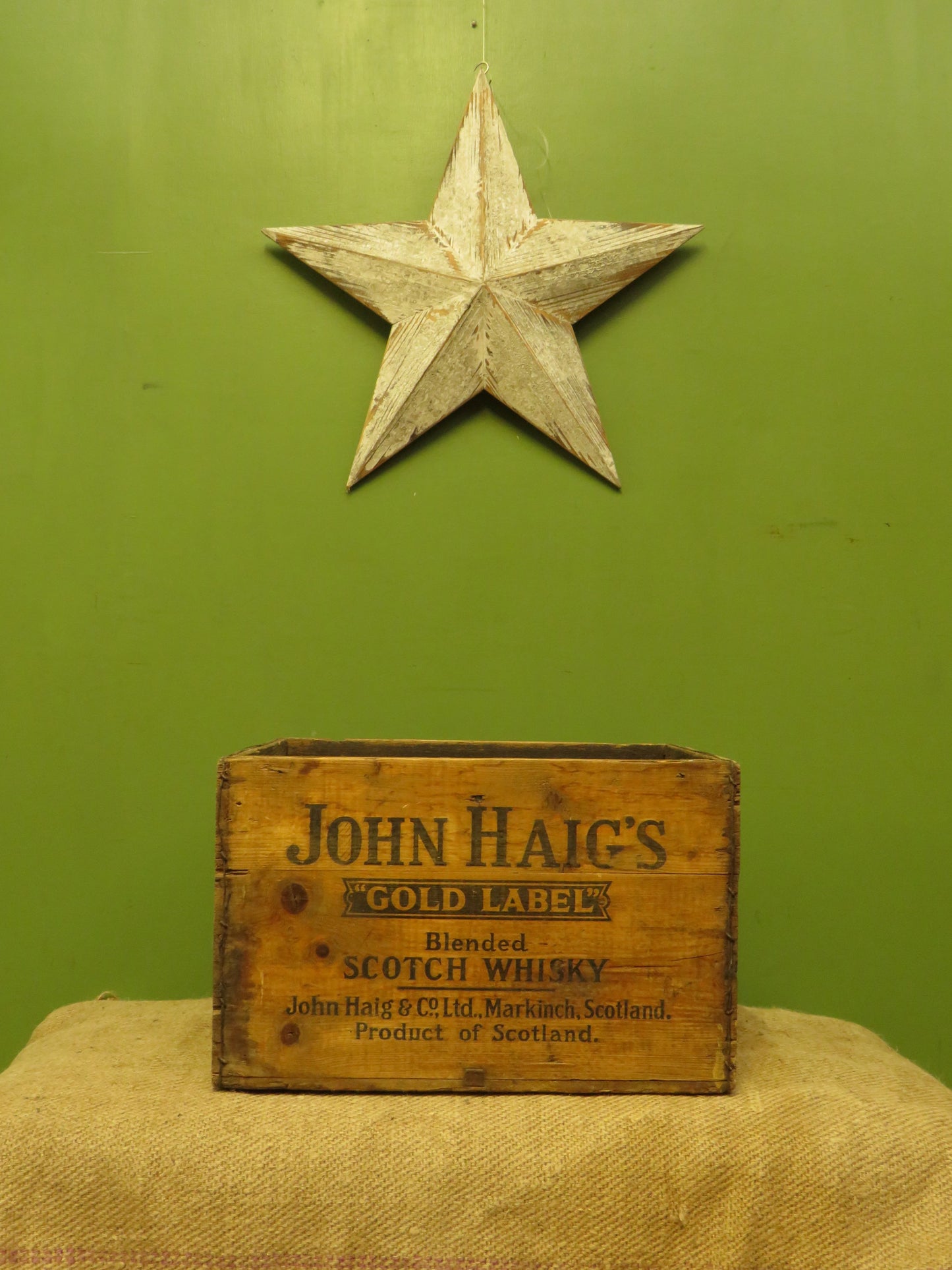 John Haigs Whiskey Crate from Vinnicombe & Son, Teignmouth