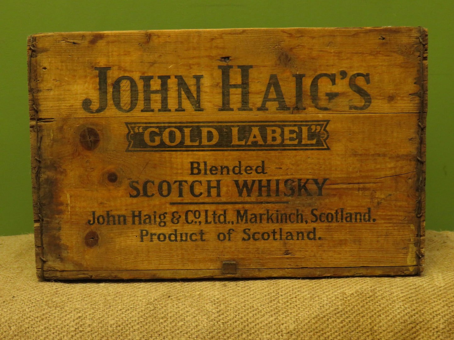 John Haigs Whiskey Crate from Vinnicombe & Son, Teignmouth