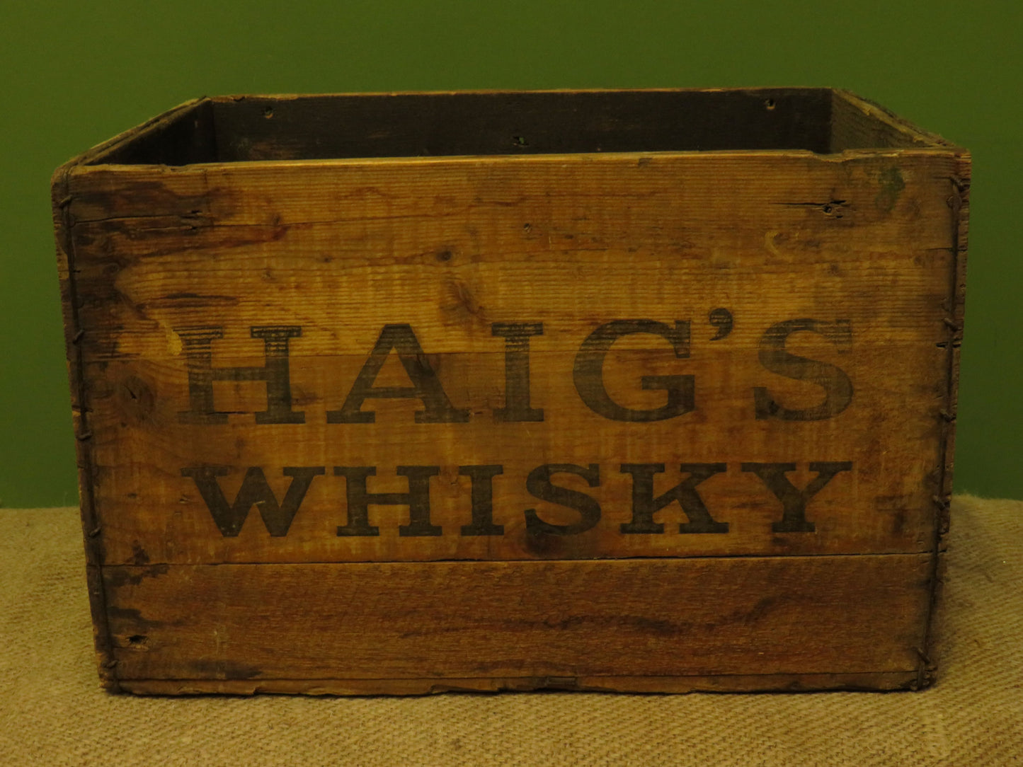 John Haigs Whiskey Crate from Vinnicombe & Son, Teignmouth